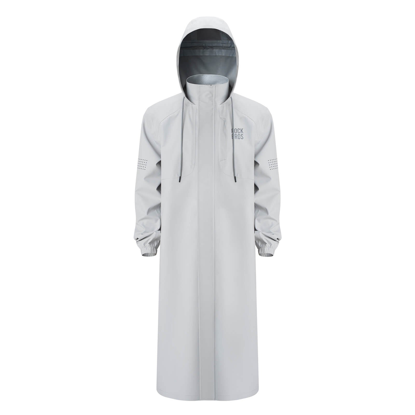 rockbros long cycling jacket for rain and wind protection
#color_greywhite