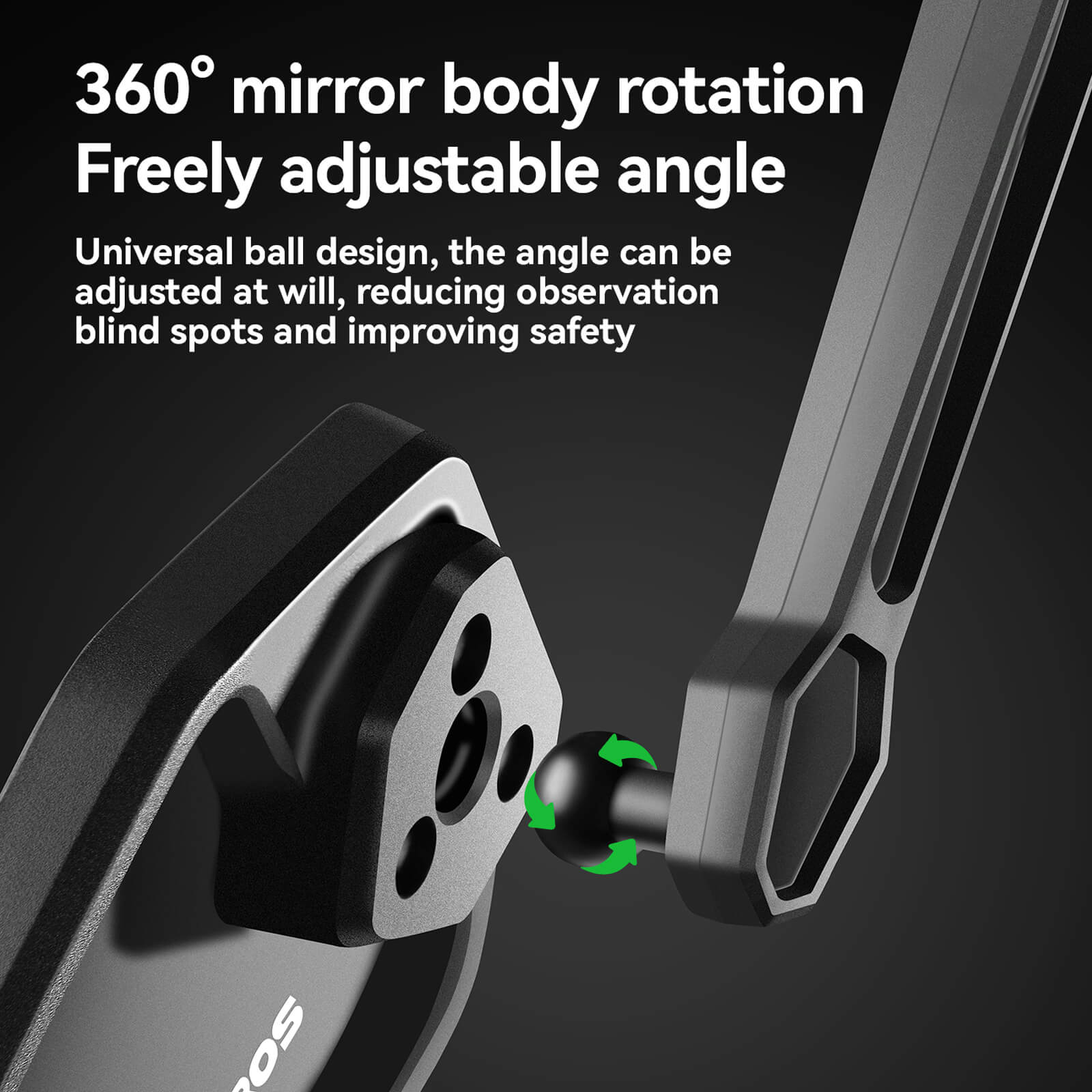ROCKBROS anti-glare bike mirror for safer cycling visibility.
#option_left