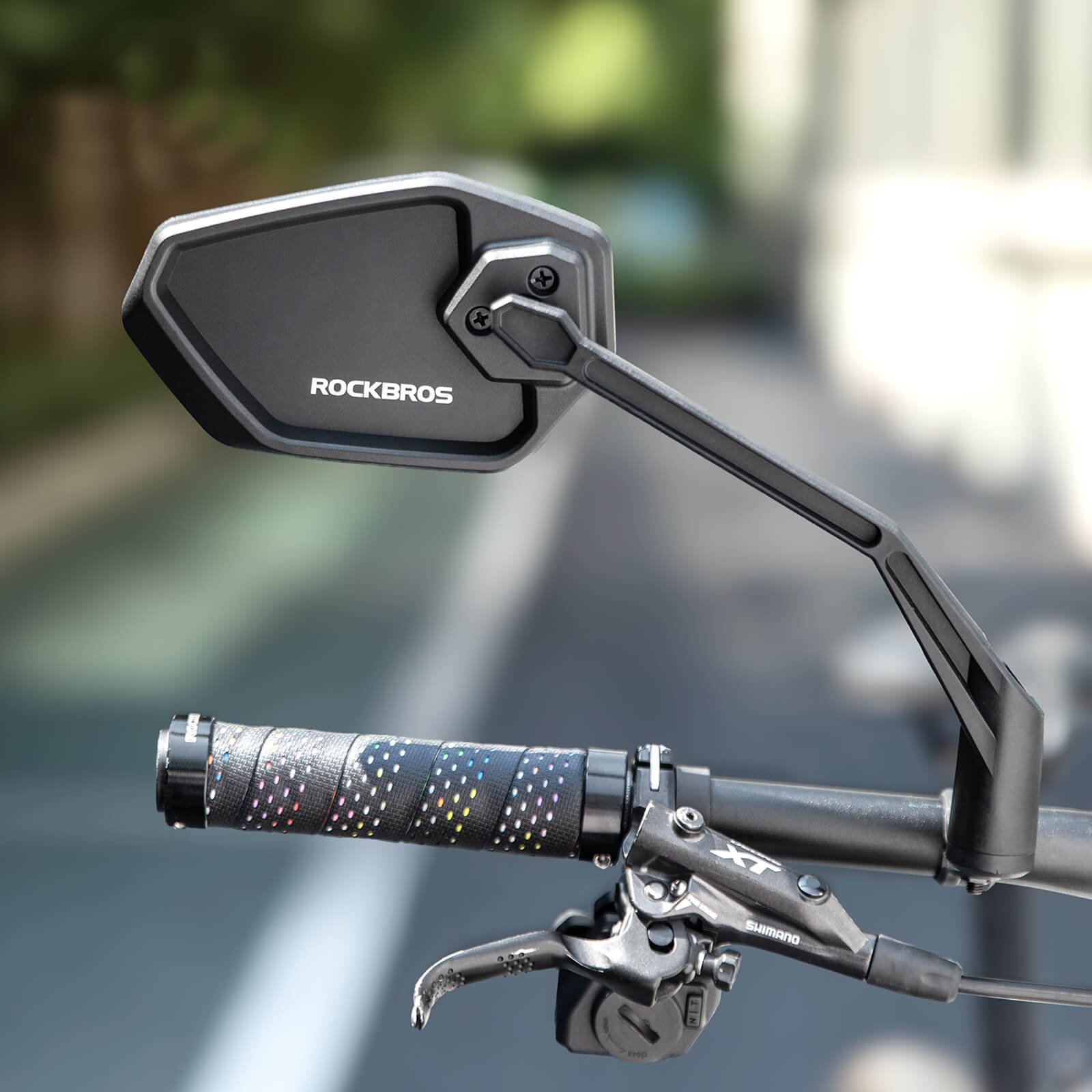 ROCKBROS anti-glare bike mirror for safer cycling visibility.
#option_right