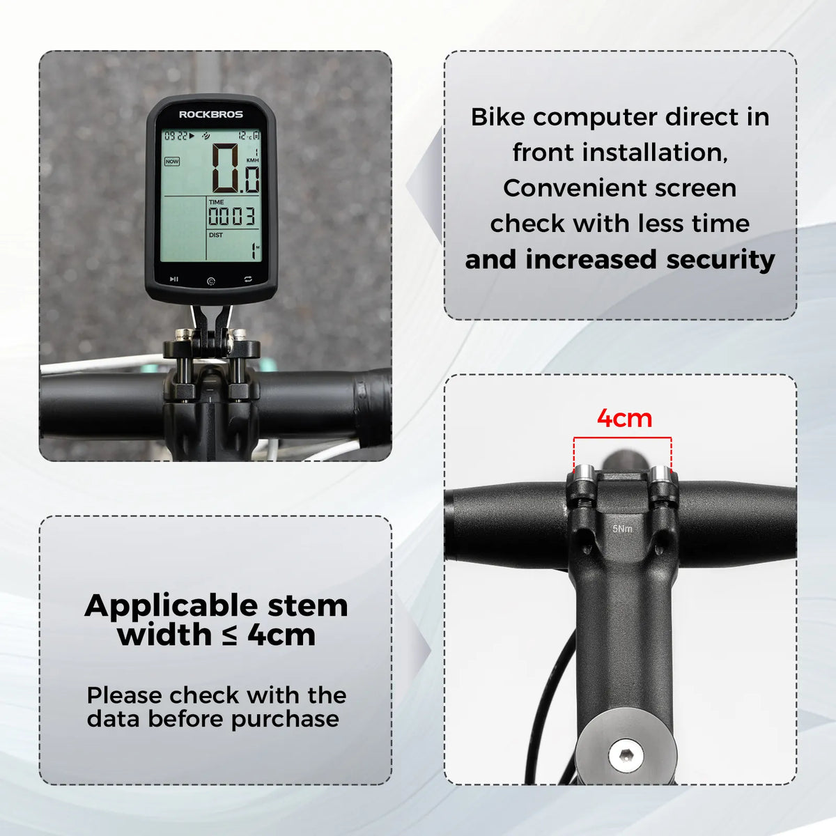 rockbros integrated bike mount for lights and action camera recording.
#option_Standard Mount