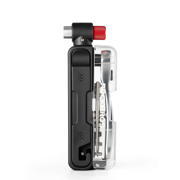 ROCKBROS 15-in-1 compact bike repair tool with replaceable bits.
