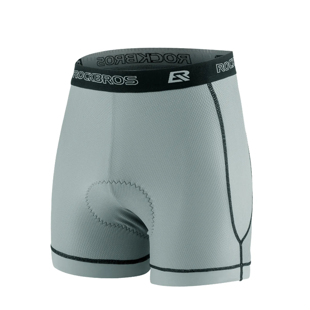 rockbros breathable padded cycling underwear for men anti-chafing liner shorts.
#colour_grey