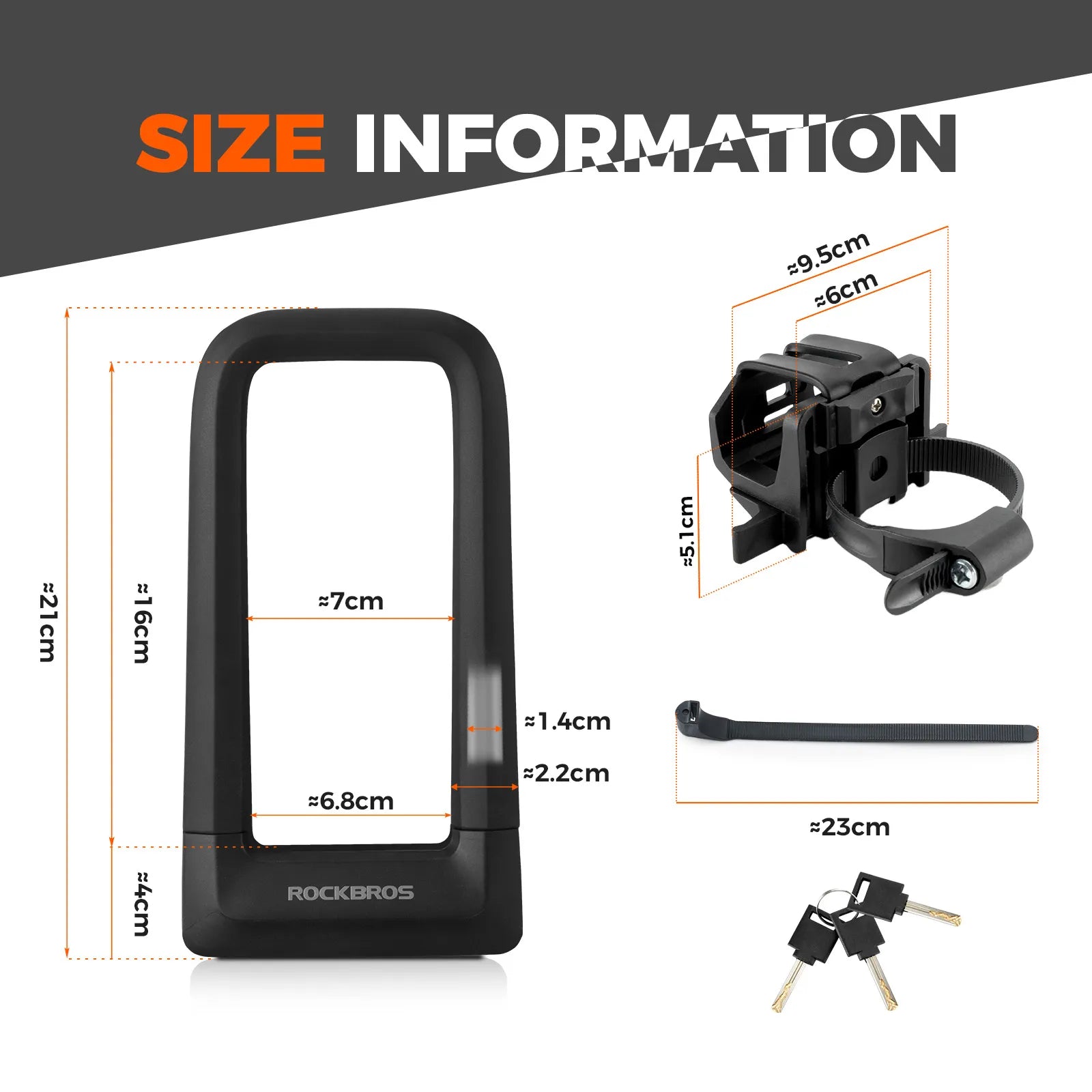 ROCKBROS C-Shape Mini Bike Bell in black, hidden bicycle bell for 22.2mm handlebars.
#color_black