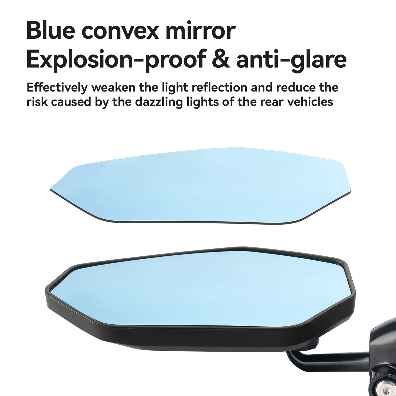 RockBros carbon fibre bike bar end mirror with HD anti-glare convex glass mounted on bicycle handlebar