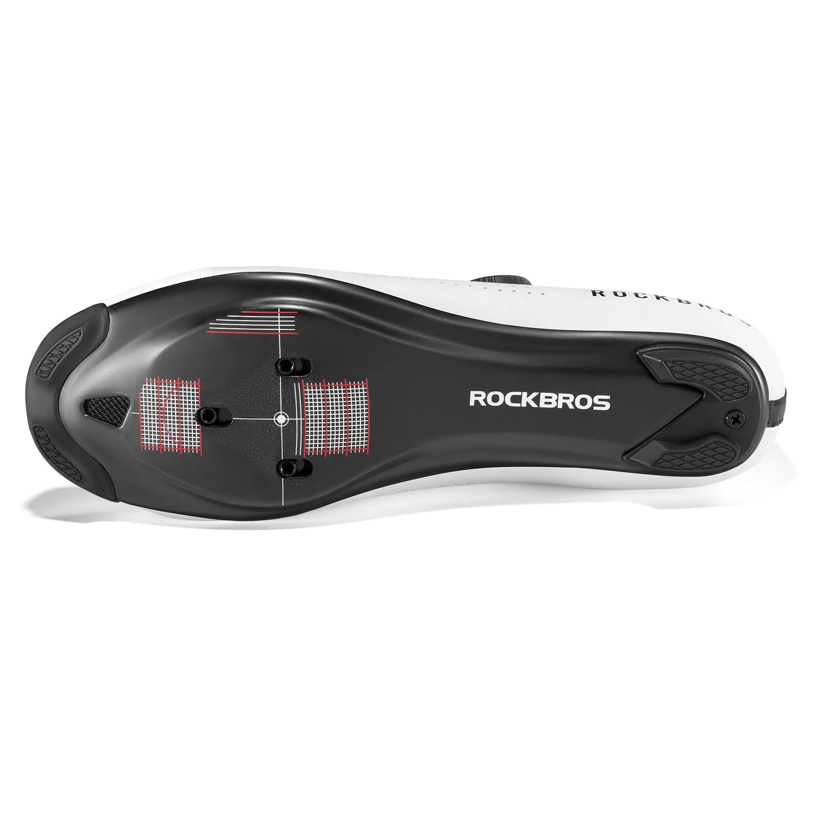 ROCKBROS CR5 Carbon Sole Cycling Shoes - Lightweight Road Bike Shoes White