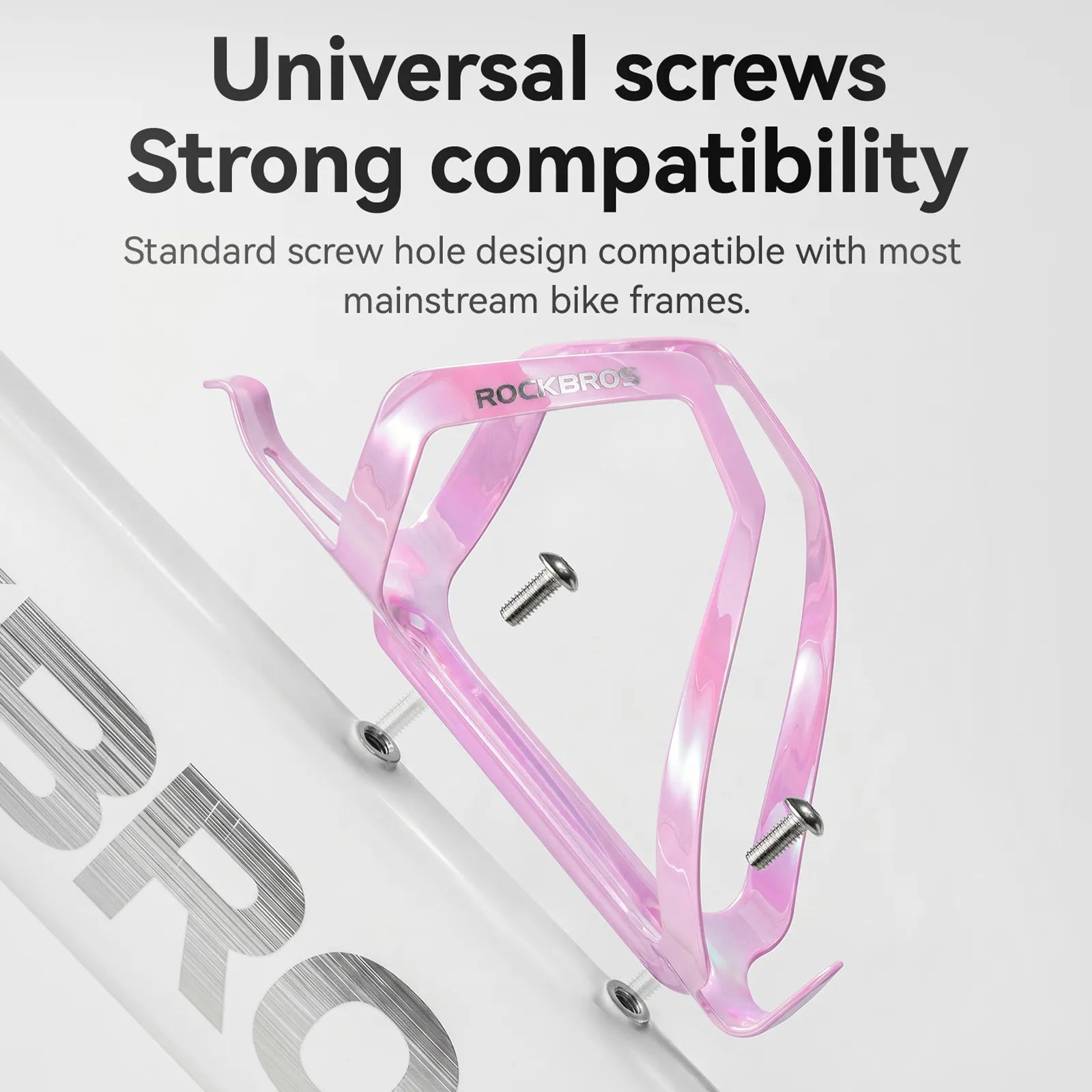 ROCKBROS CR-56 lightweight electroplated aluminium bike bottle cage in shiny metallic finish.
#color_purple