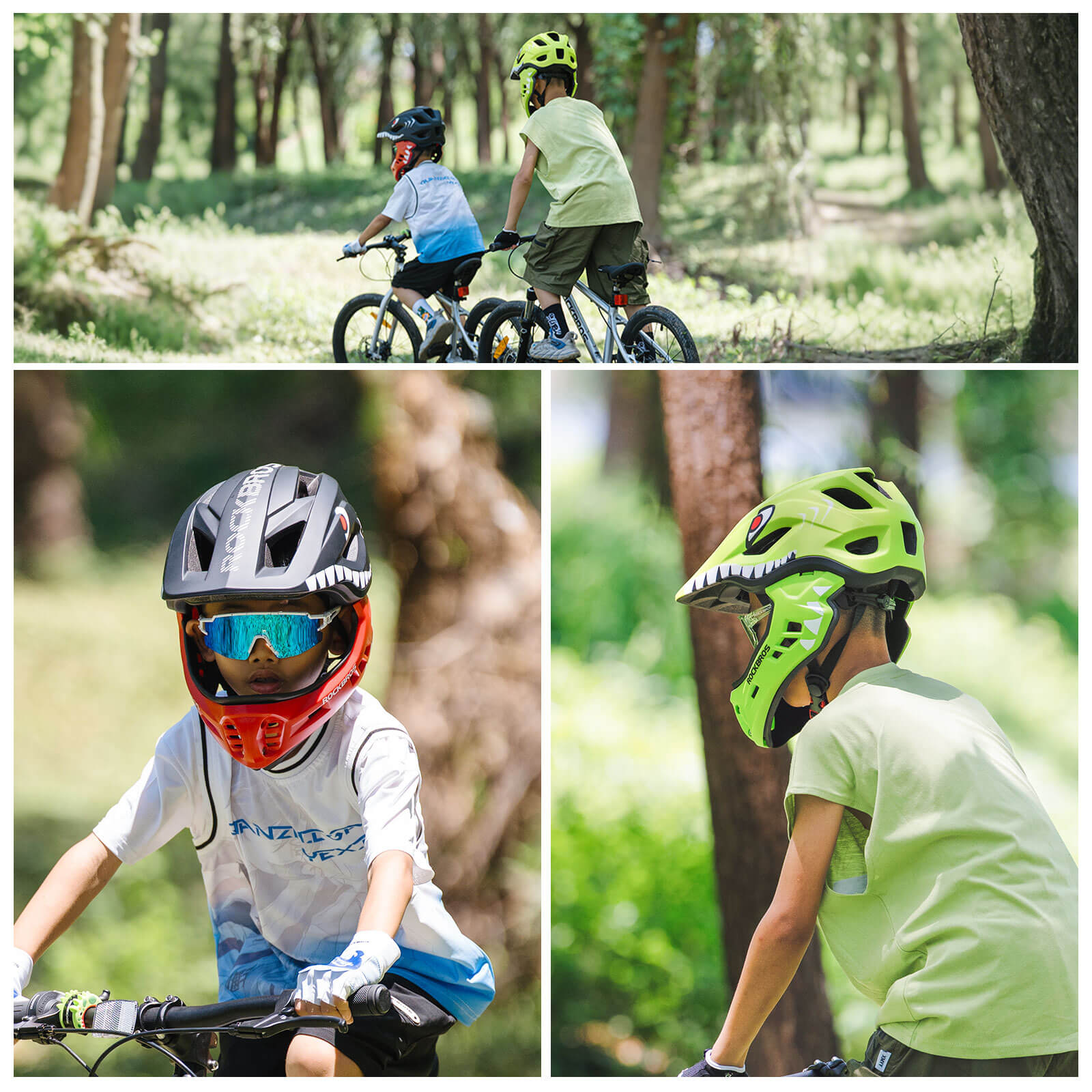 rockbros critter childrens helmet fun animal design cycling
#color_light green
