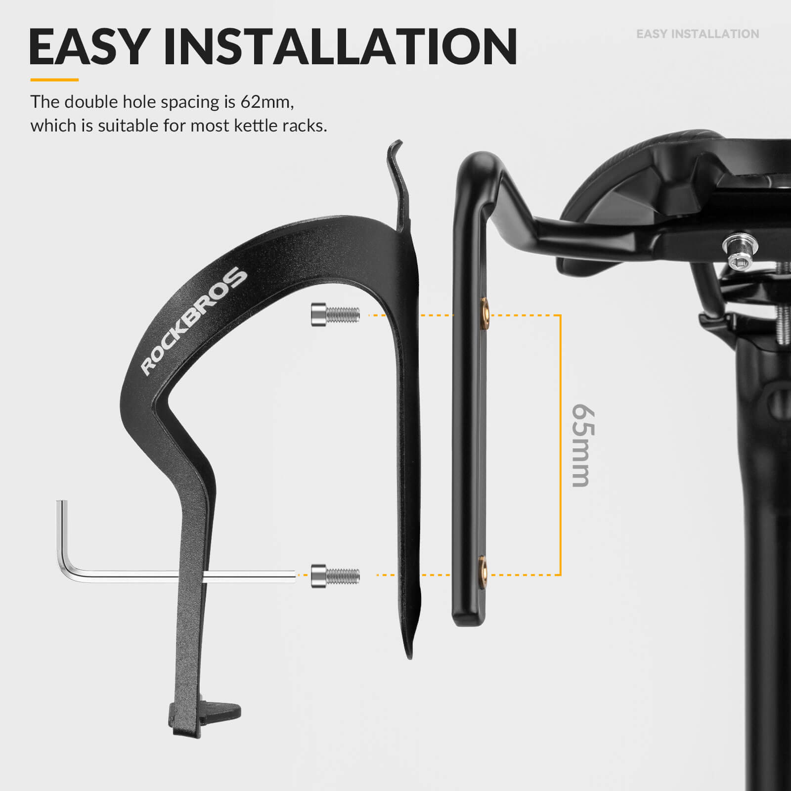 rockbros dual-side bottle mount bike rack for bikepacking.