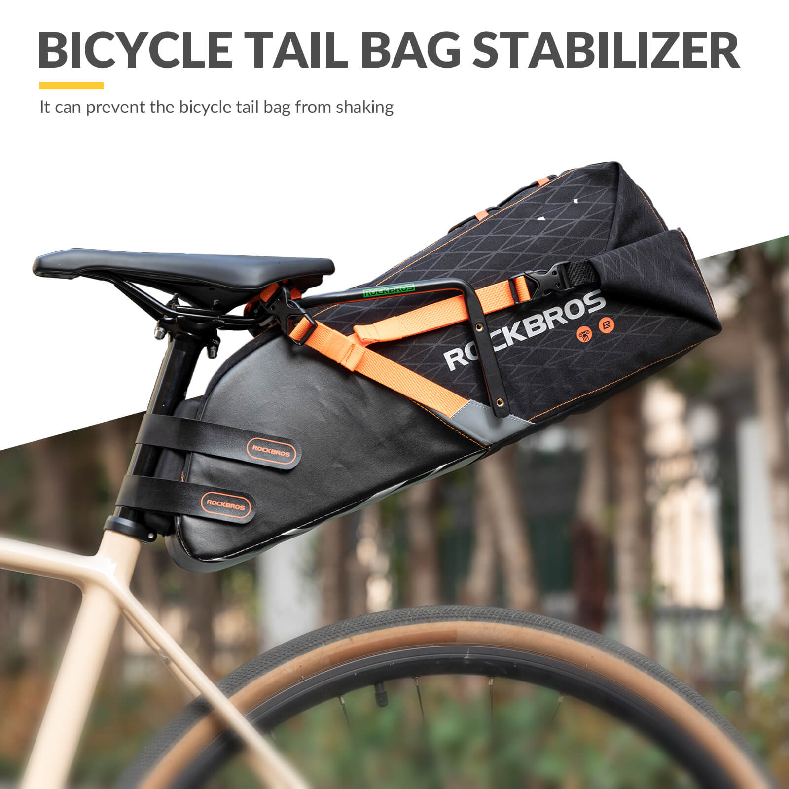 rockbros dual-side bottle mount bike rack for bikepacking.