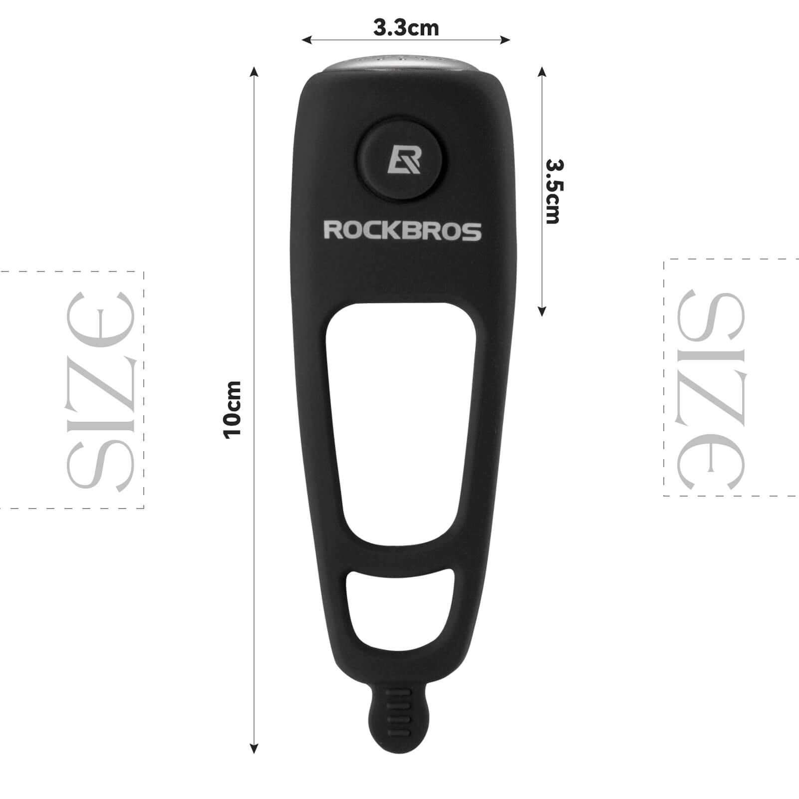 rockbros 90db electronic bike horn for cycling safety.
#color_black