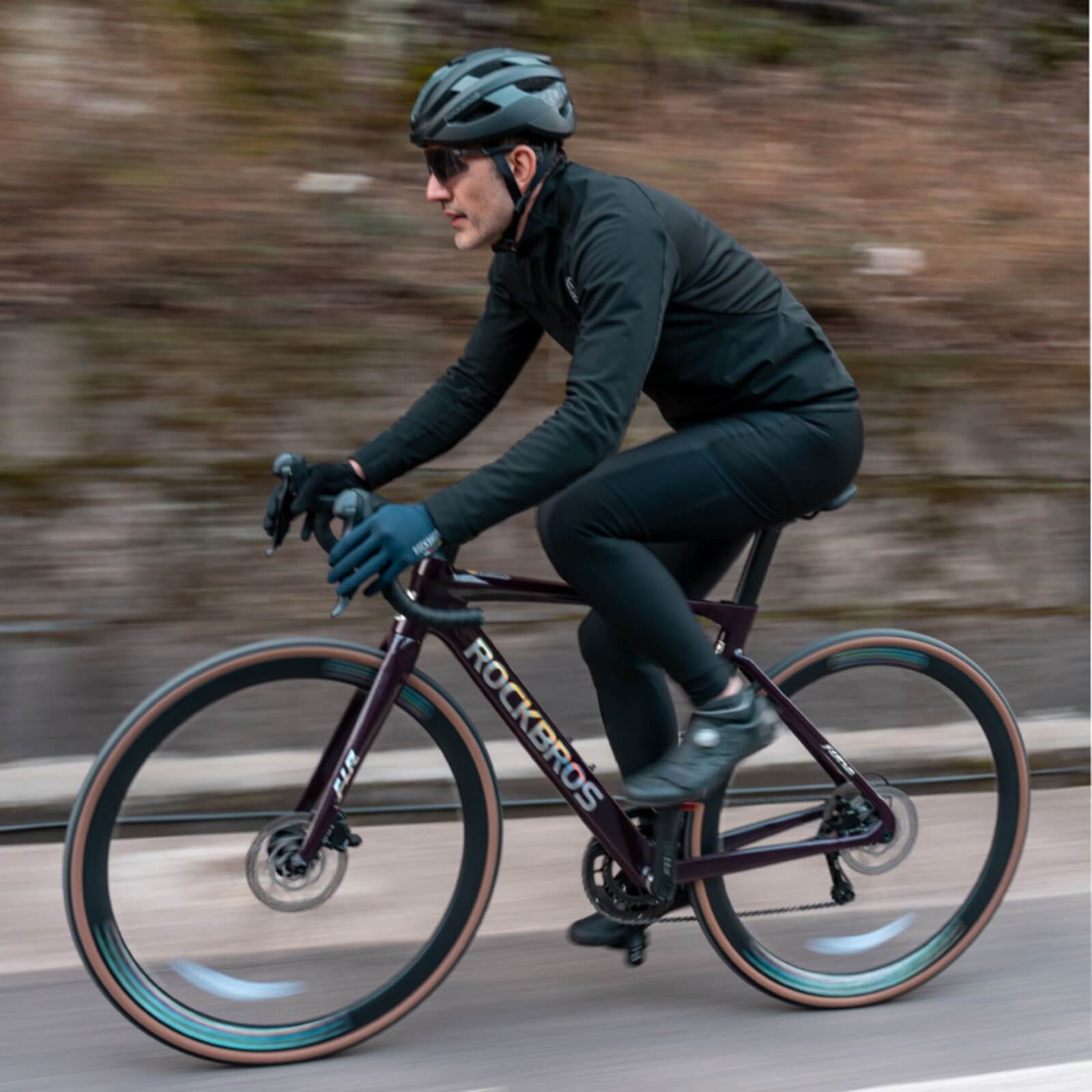 rockbros 700C road bike FLR-W3 durable and lightweight design
#color_Phantom Black