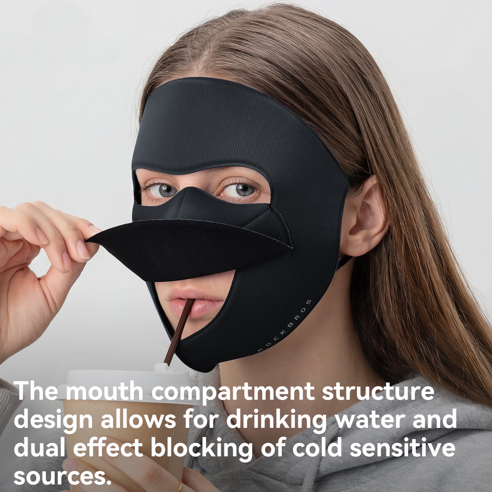 ROCKBROS Full Face Sports Mask with Soft Touch Fabric - Breathable Balaclava for Outdoor Sports.
#color_beige