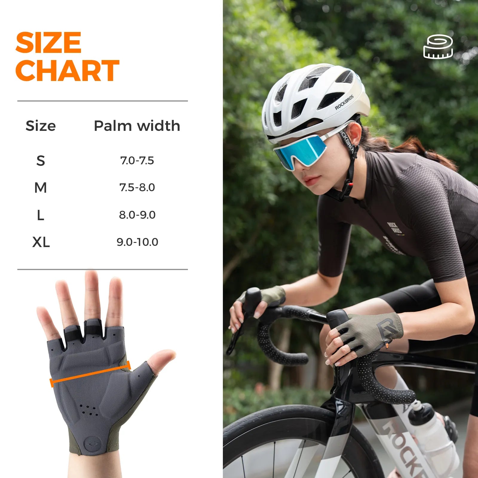 Comfortable gel-padded cycling gloves with elastic interface and non-slip design
#color_green