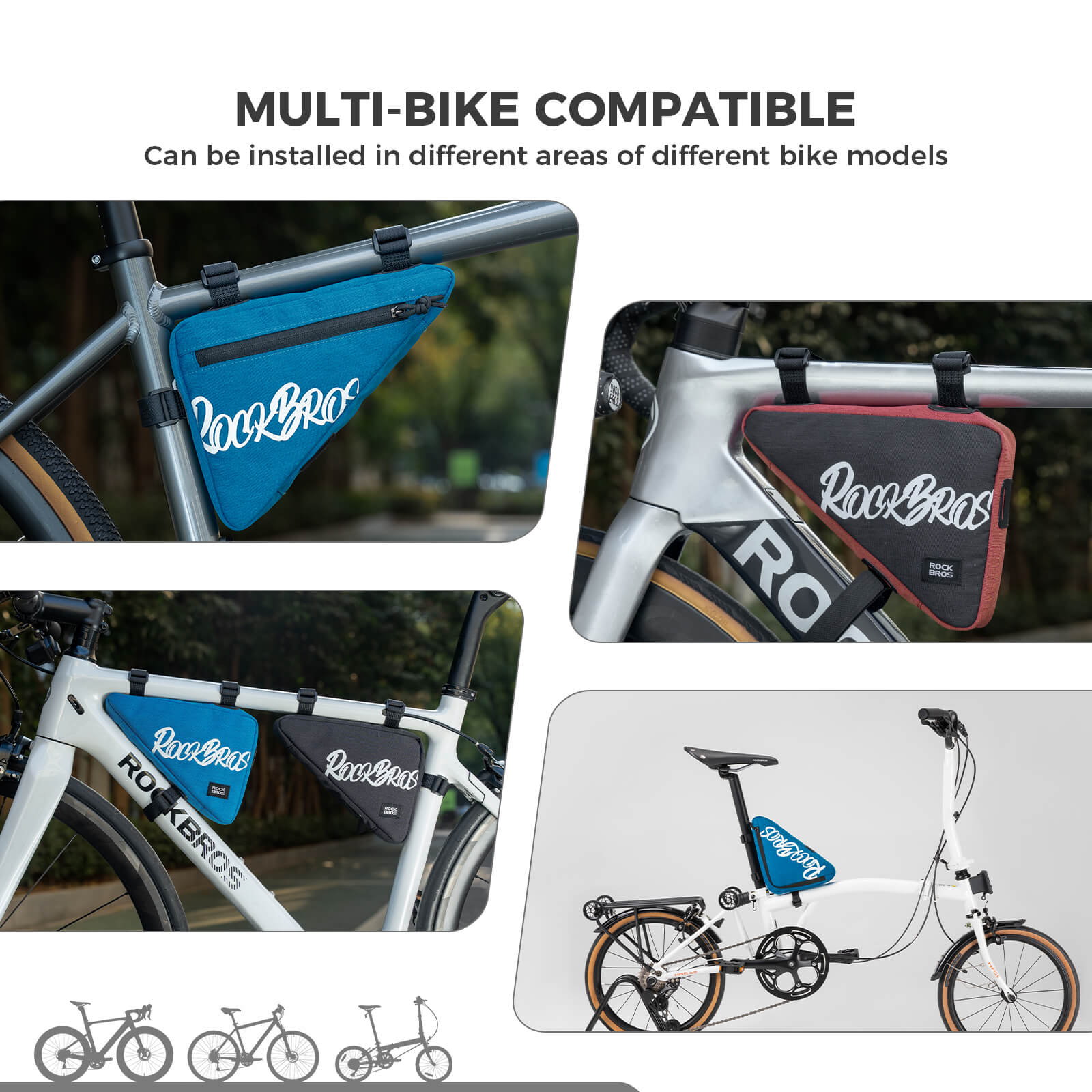 rockbros triangle frame bag handy cycling ride
#color_black