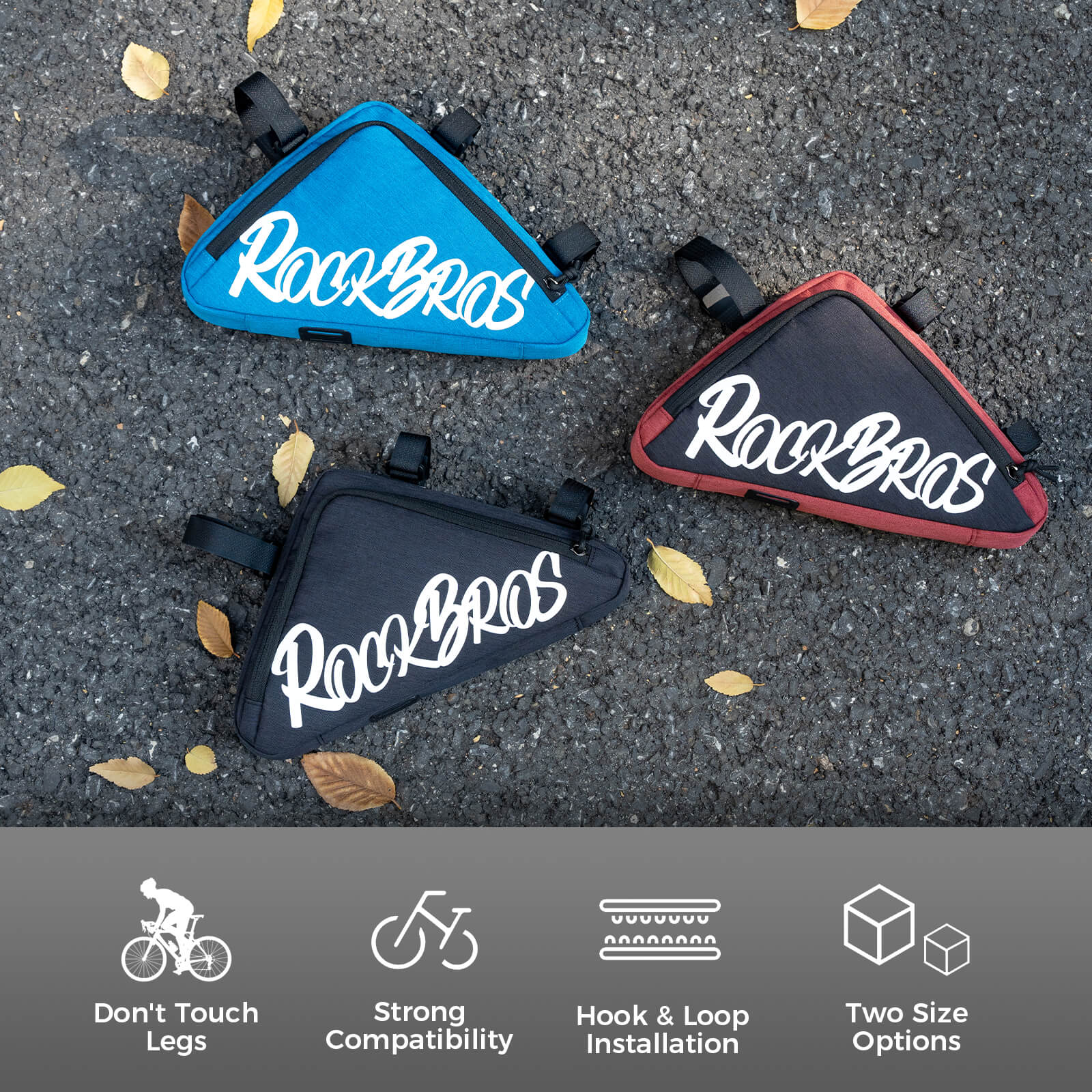 rockbros triangle frame bag handy cycling ride
#color_red