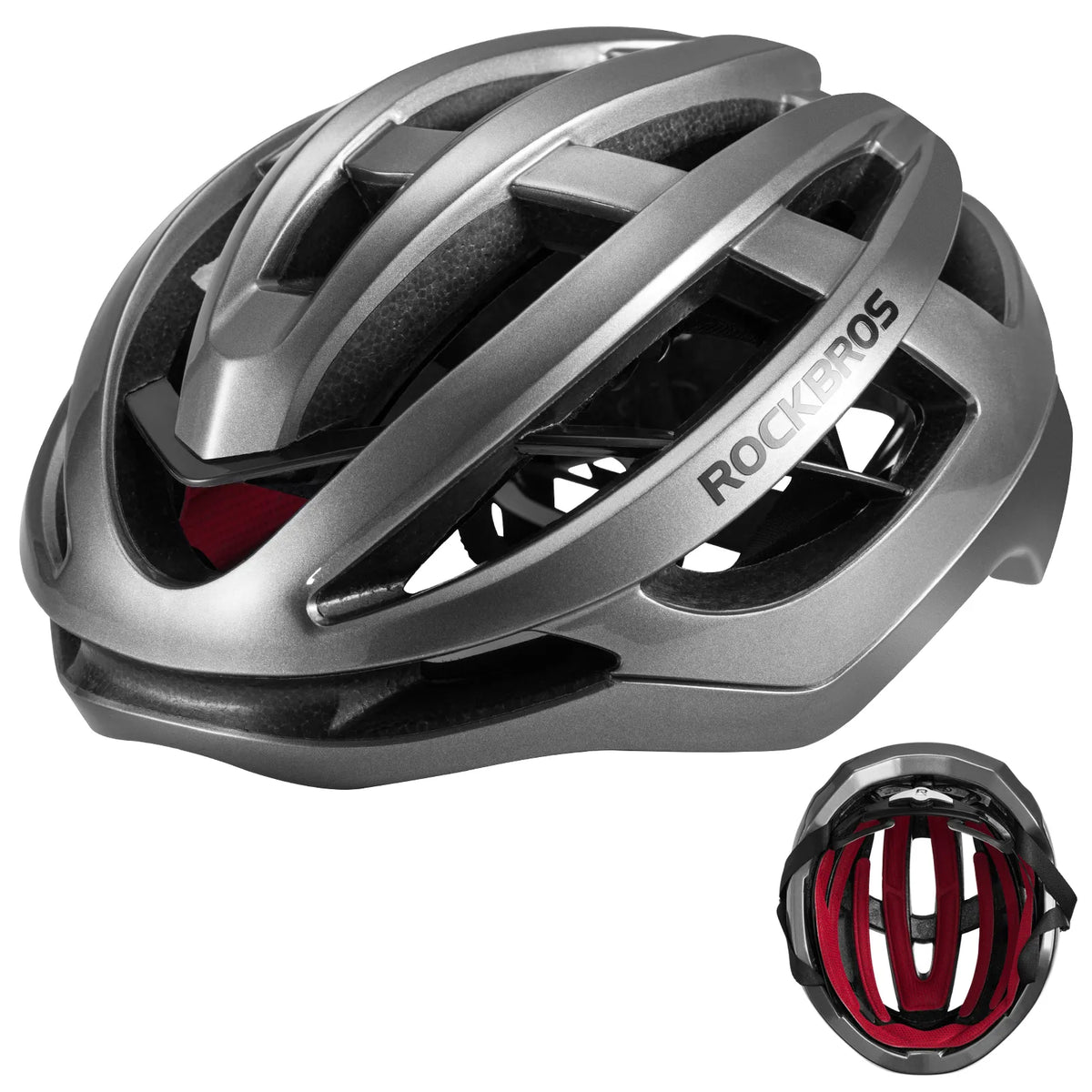 ROCKBROS HC-58 red cycling helmet for MTB and road riding.
#colour_titanium