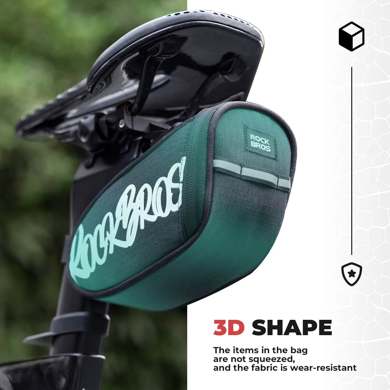 rockbros portable flash series bike saddle bag for cycling trips
#color_blue