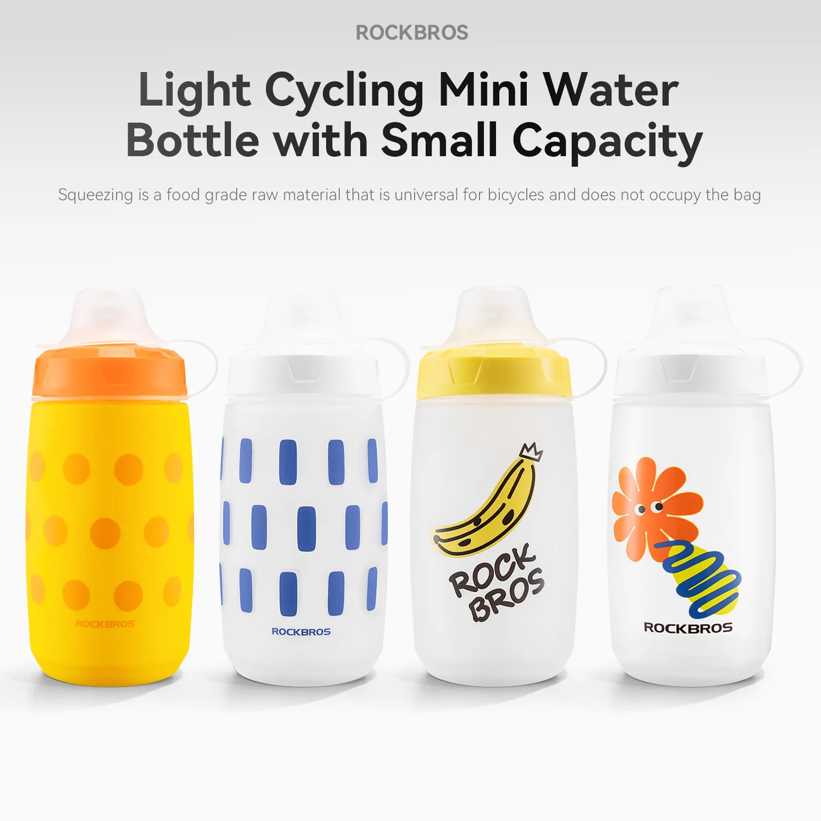 ROCKBROS Kids Bike Water Bottle Available in Multiple Colours.
#options_Creamy Cloud