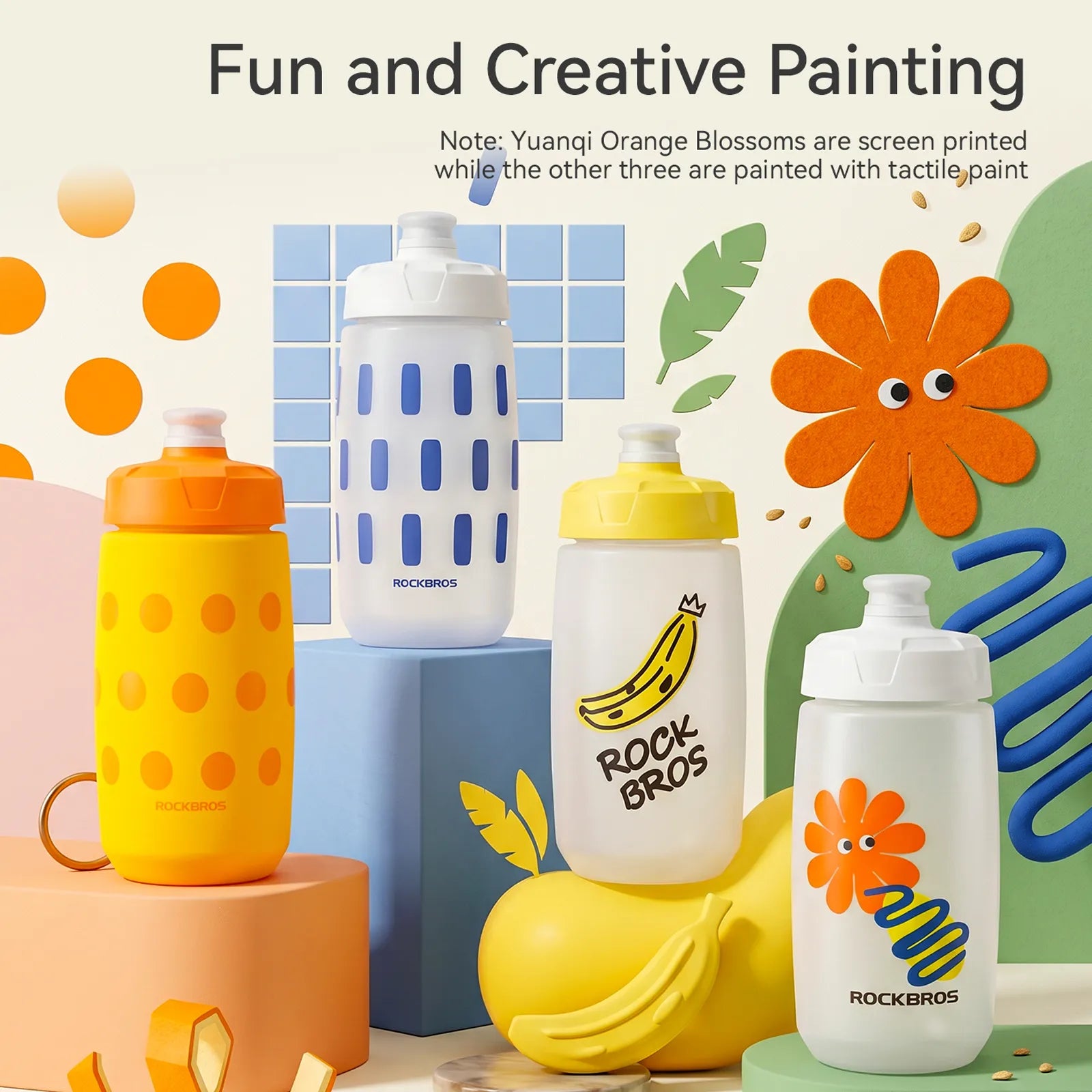 ROCKBROS Kids Bike Water Bottle Available in Multiple Colours.
#options_Creamy Cloud