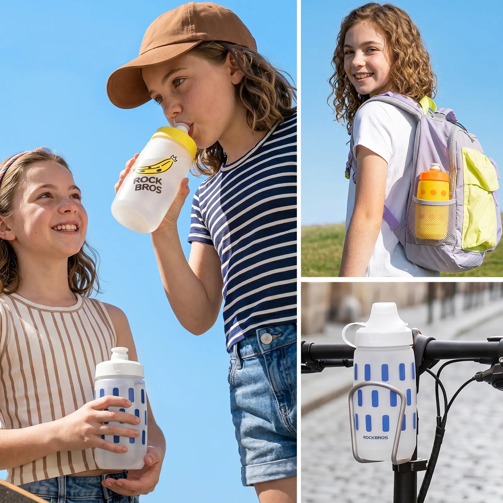 ROCKBROS Kids Bike Water Bottle Available in Multiple Colours.
#options_Creamy Cloud