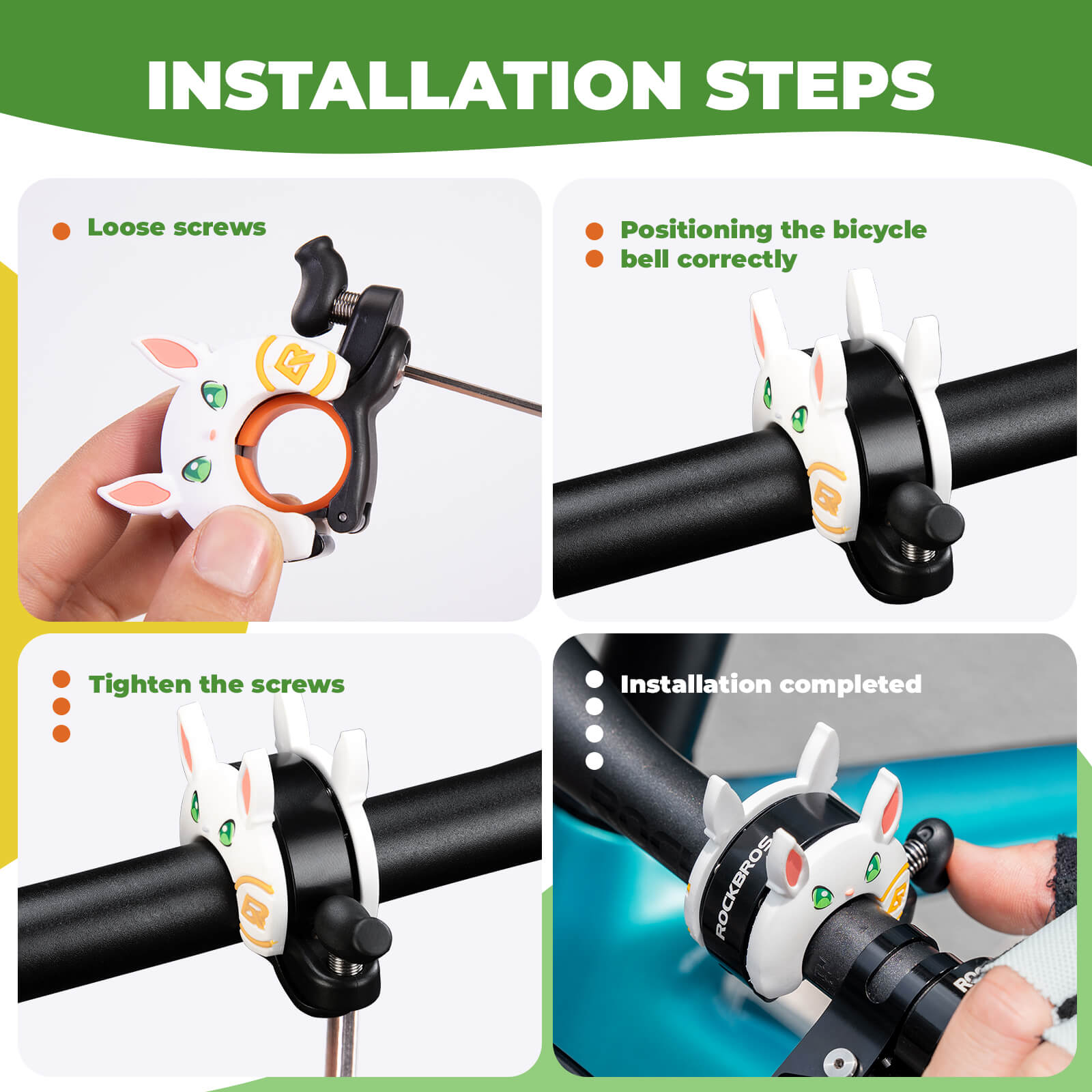 rockbros kids cartoon bike bell for children’s bikes.
#option_rabbit