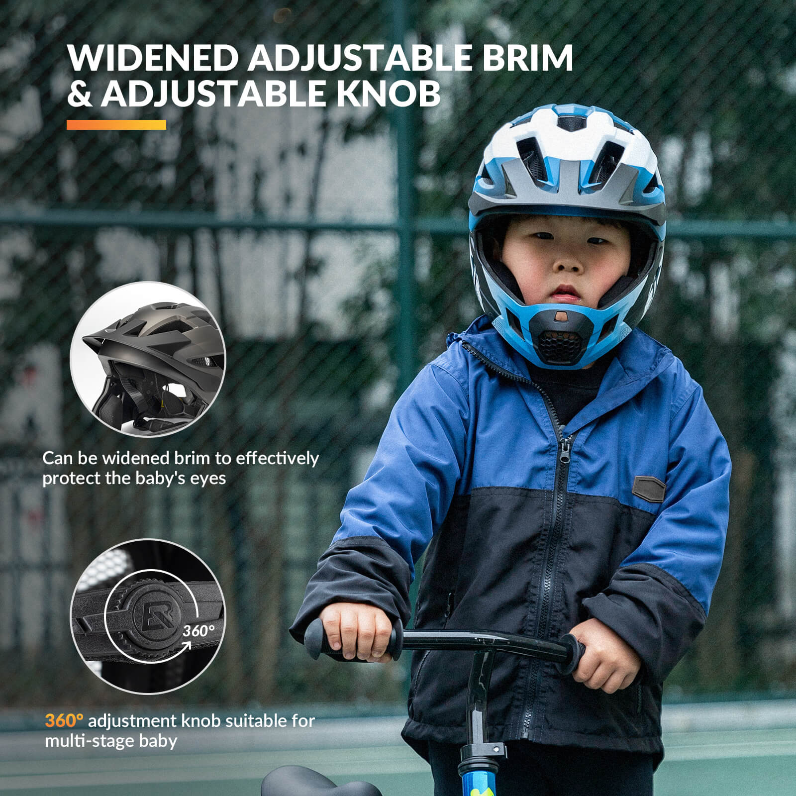 rockbros kids helmet TS-61 with impact protection and comfort padding
#color_blue
