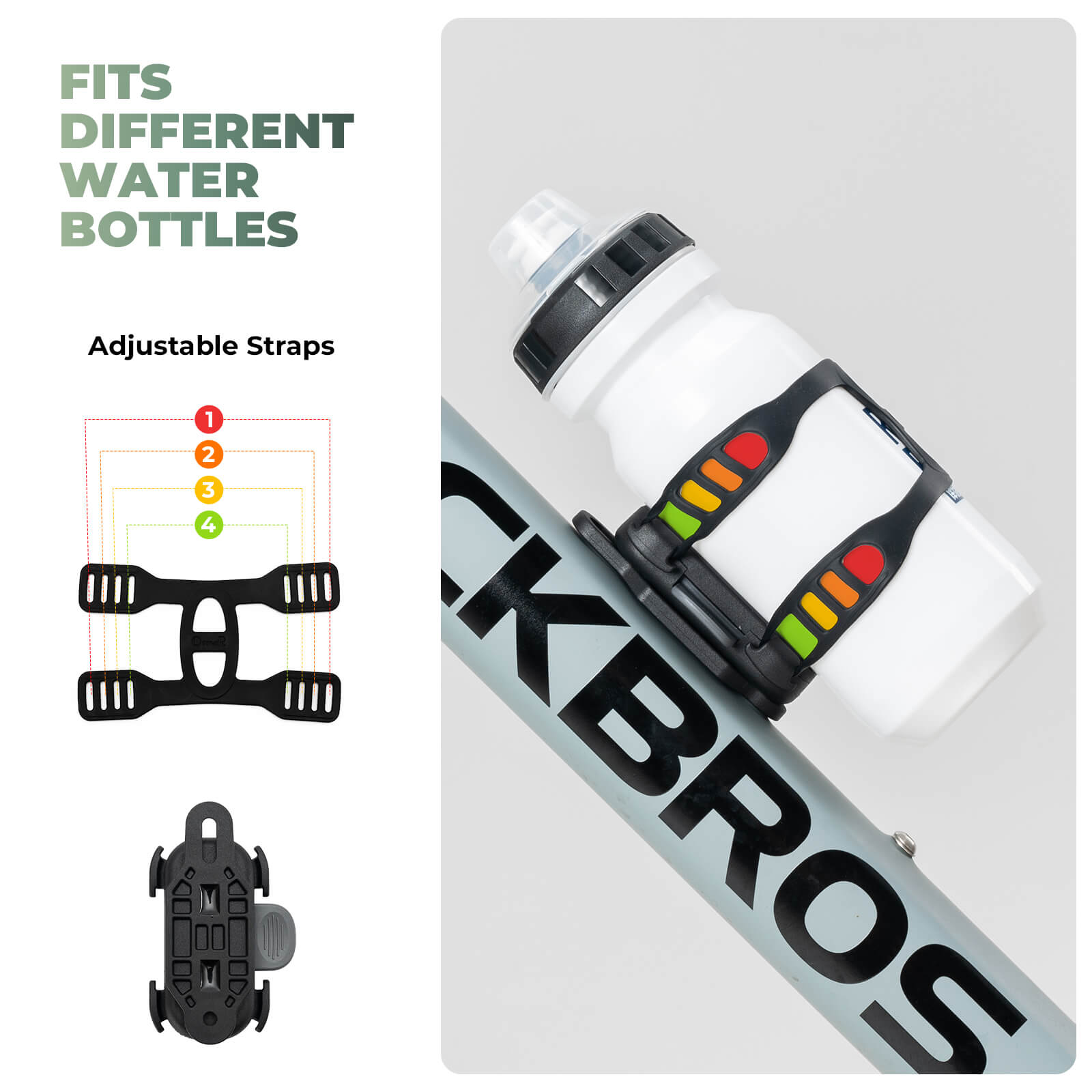 rockbros magnetic strap-on bike bottle cage for quick release and easy mounting.
#options_Standard Hold