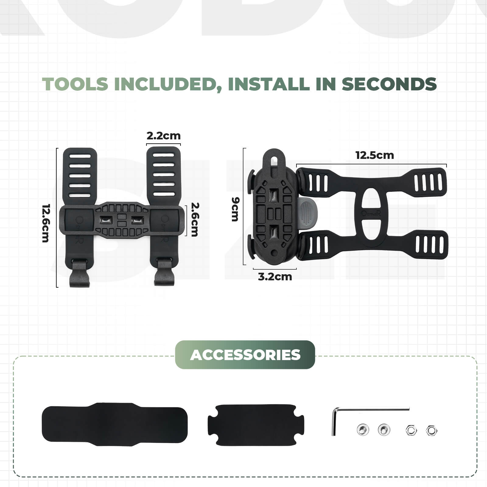 rockbros magnetic strap-on bike bottle cage for quick release and easy mounting.
#options_Standard Hold