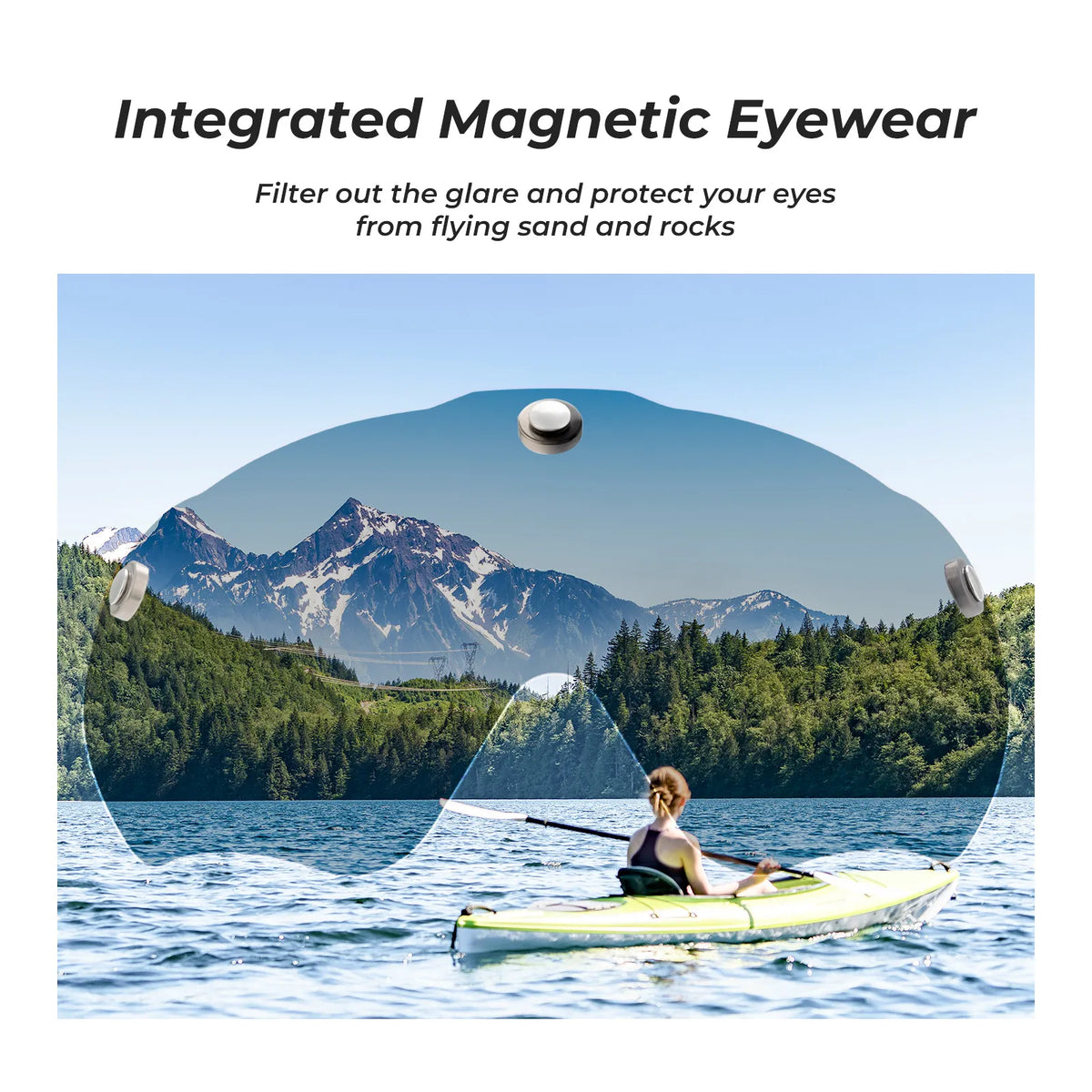 rockbros magnetic goggles cycling helmet for road and mountain biking.
#colour_white