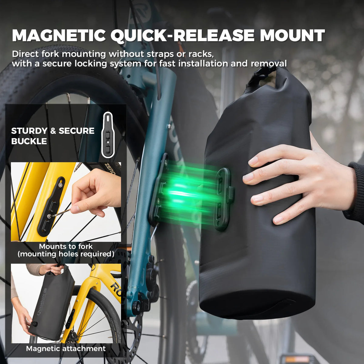 ROCKBROS magnetic waterproof compression fork bag 6L