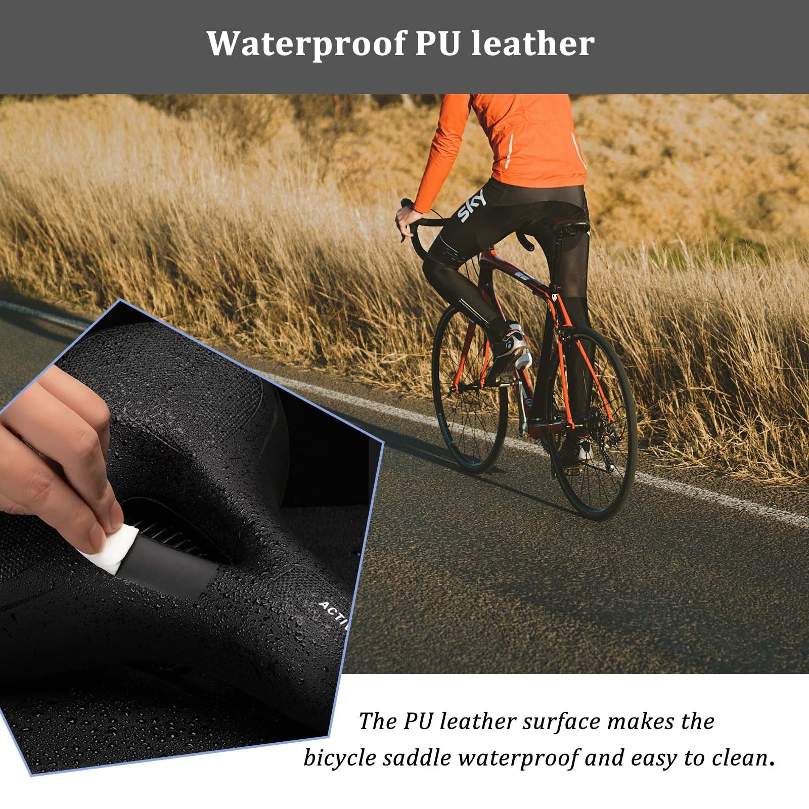 rockbros memory foam bike saddle seat for comfortable cycling
#Saddle seat color_blue