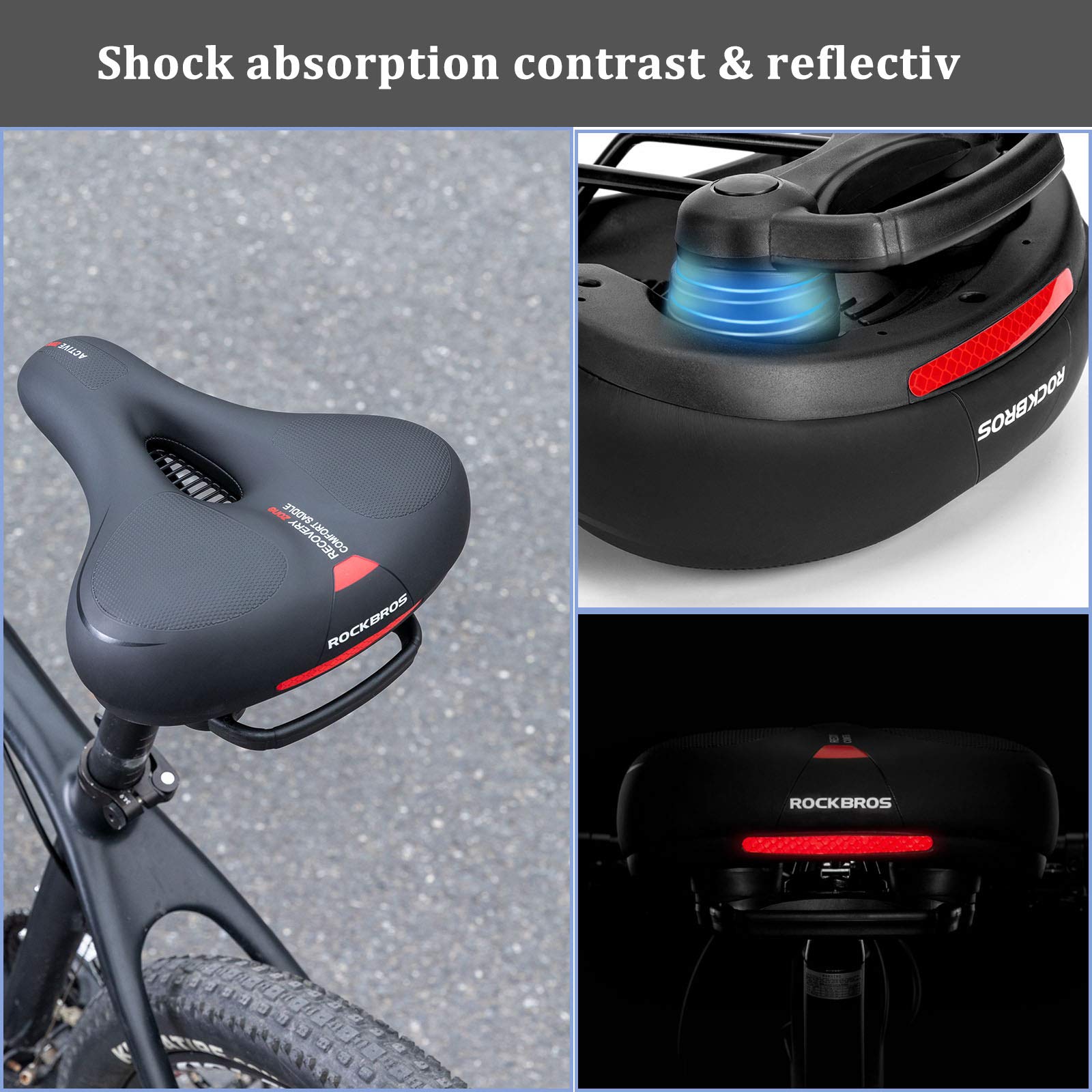 rockbros memory foam bike saddle seat for comfortable cycling
#Saddle seat color_blue