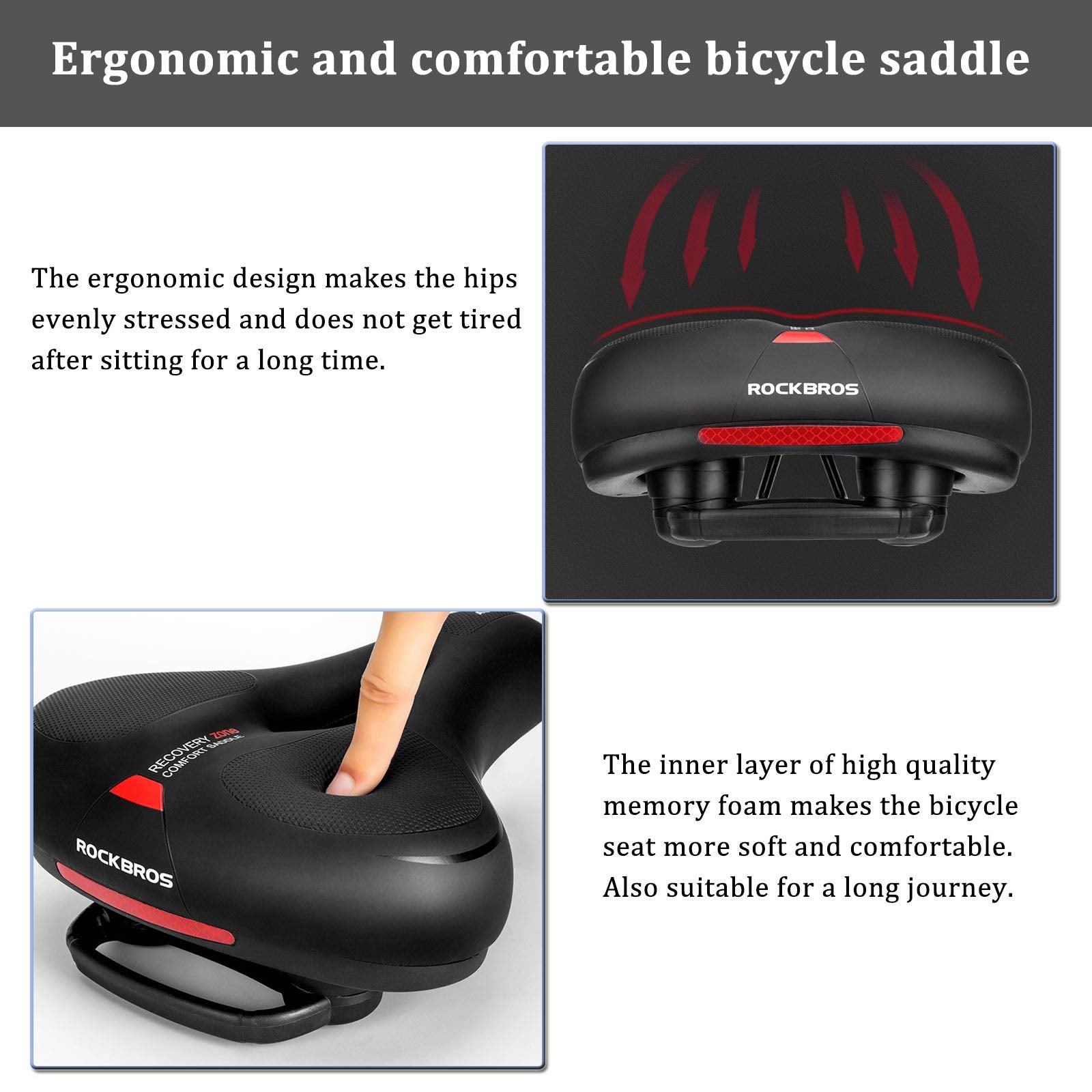 rockbros memory foam bike saddle seat for comfortable cycling
#Saddle seat color_yellow