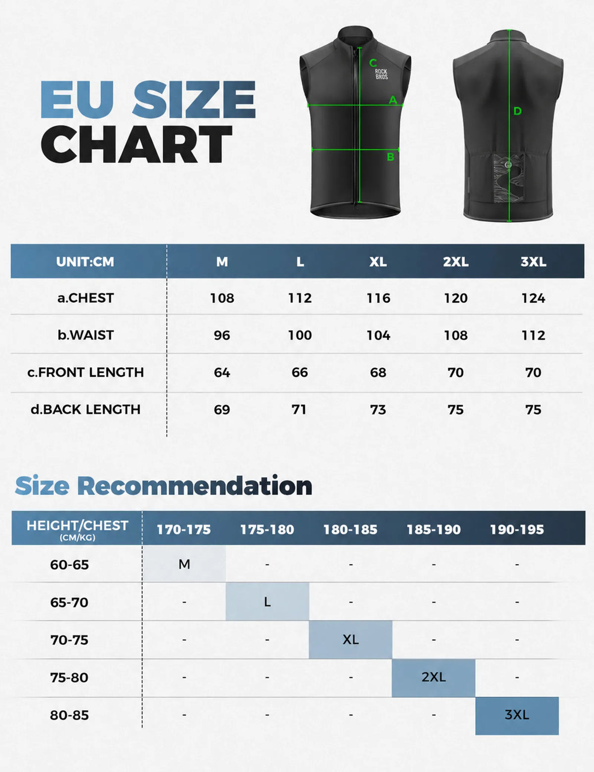 ROCKBROS Men's Cycling Vest with Dual Zipper and Thermal Fleece Lining, Windproof Sleeveless Jacket for Biking.