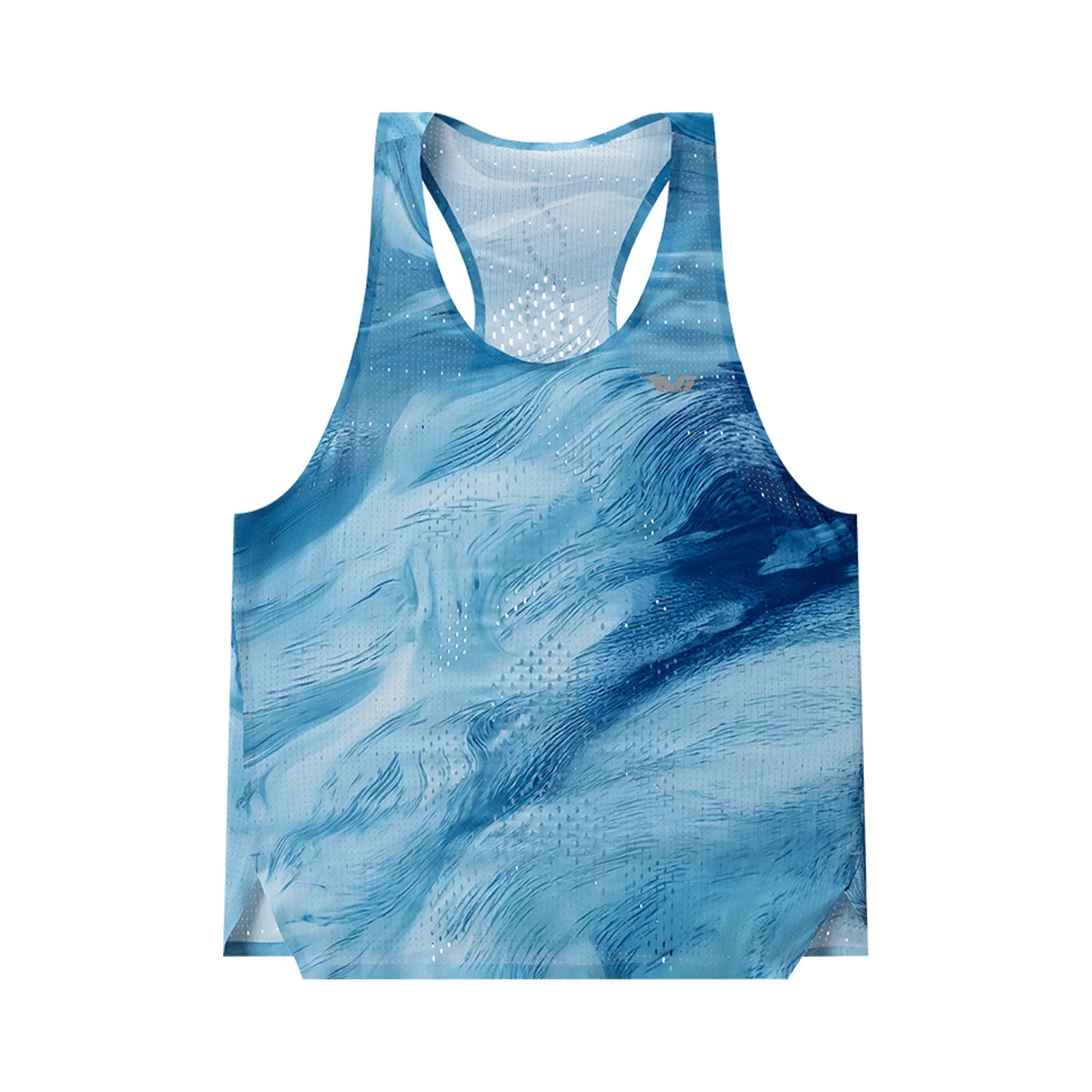 ROCKBROS men's lightweight running singlet in black, breathable quick-dry fabric for race training.
#color_blue