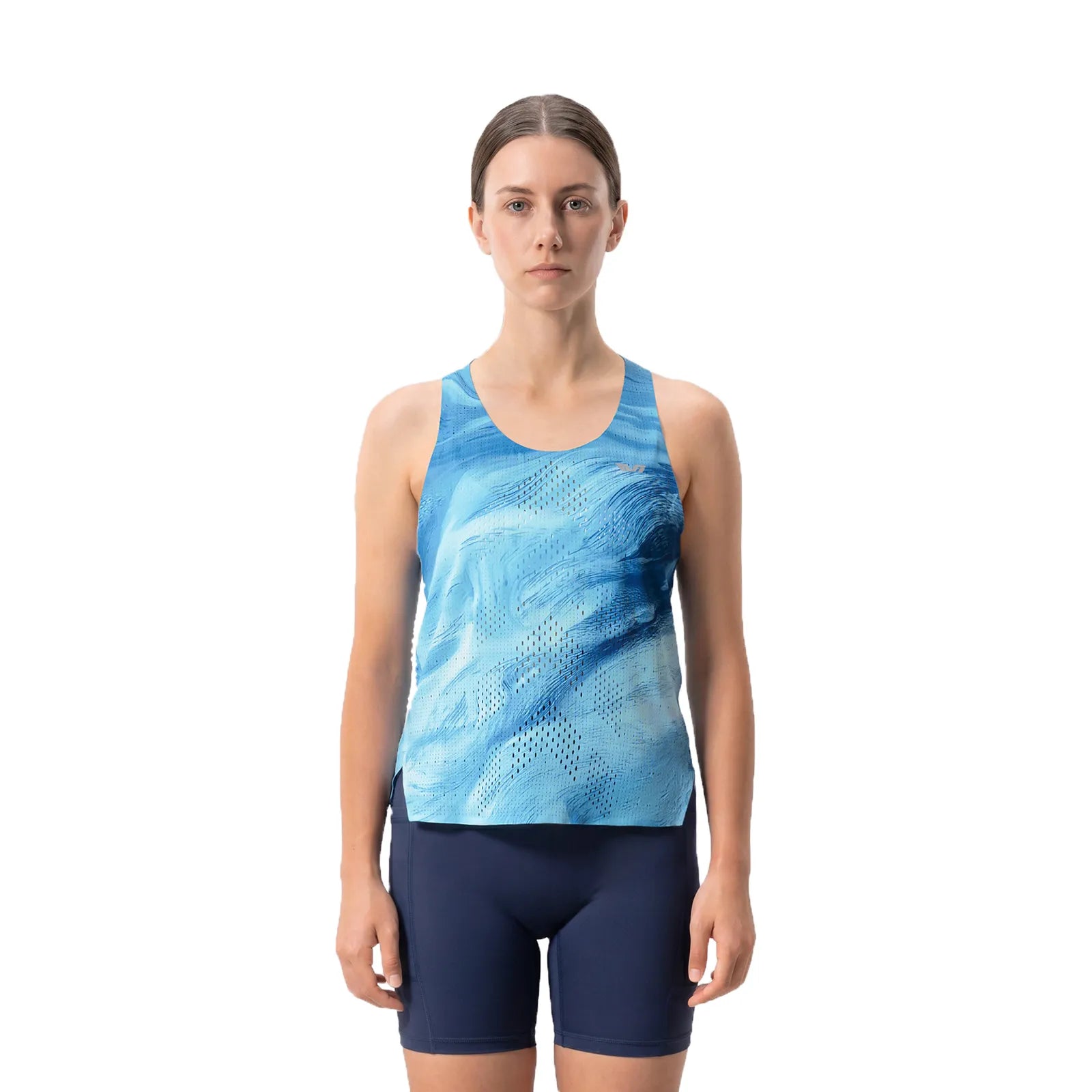 ROCKBROS men's lightweight running singlet in black, breathable quick-dry fabric for race training.
#color_blue
