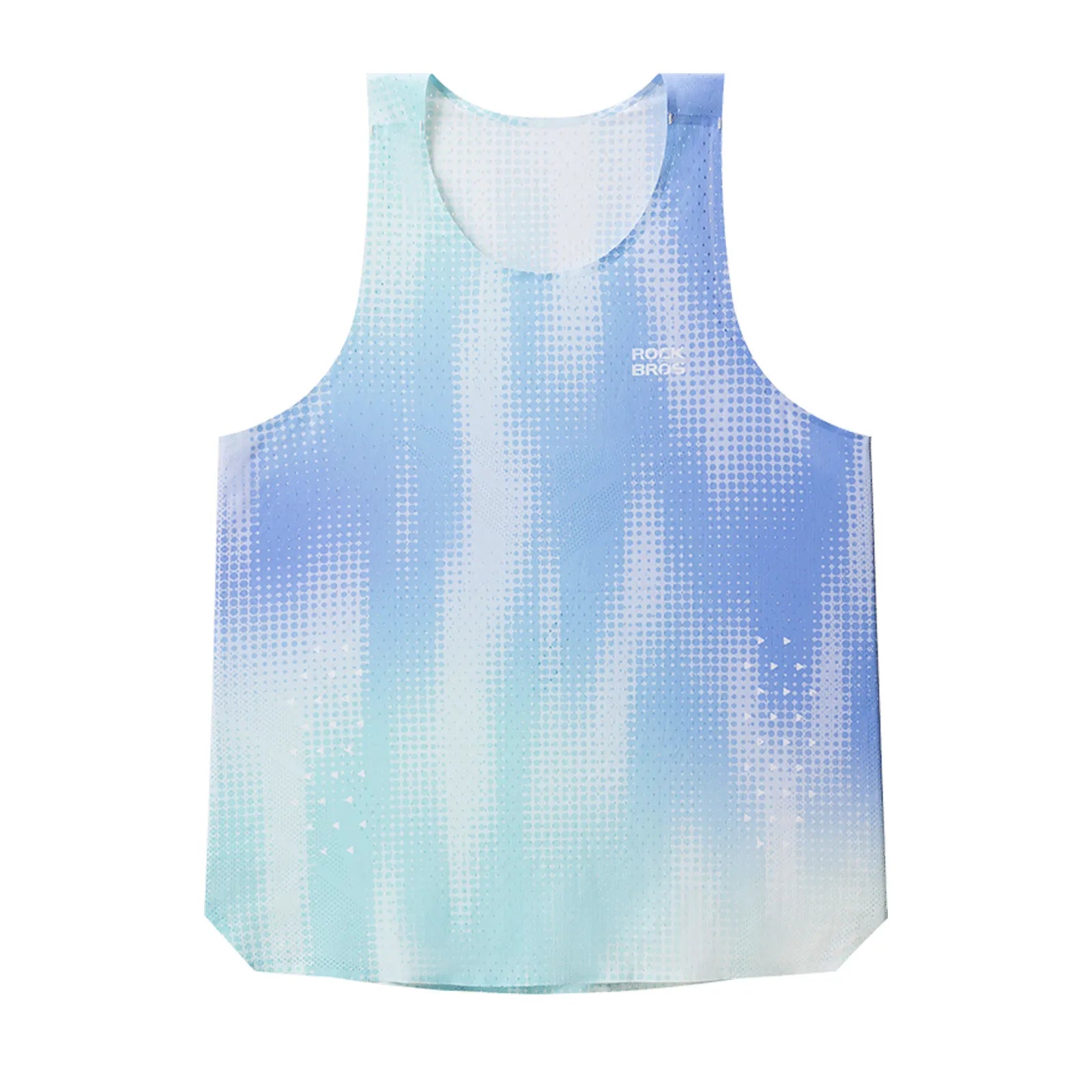ROCKBROS men's lightweight running singlet in black, breathable quick-dry fabric for race training.
#color_light green