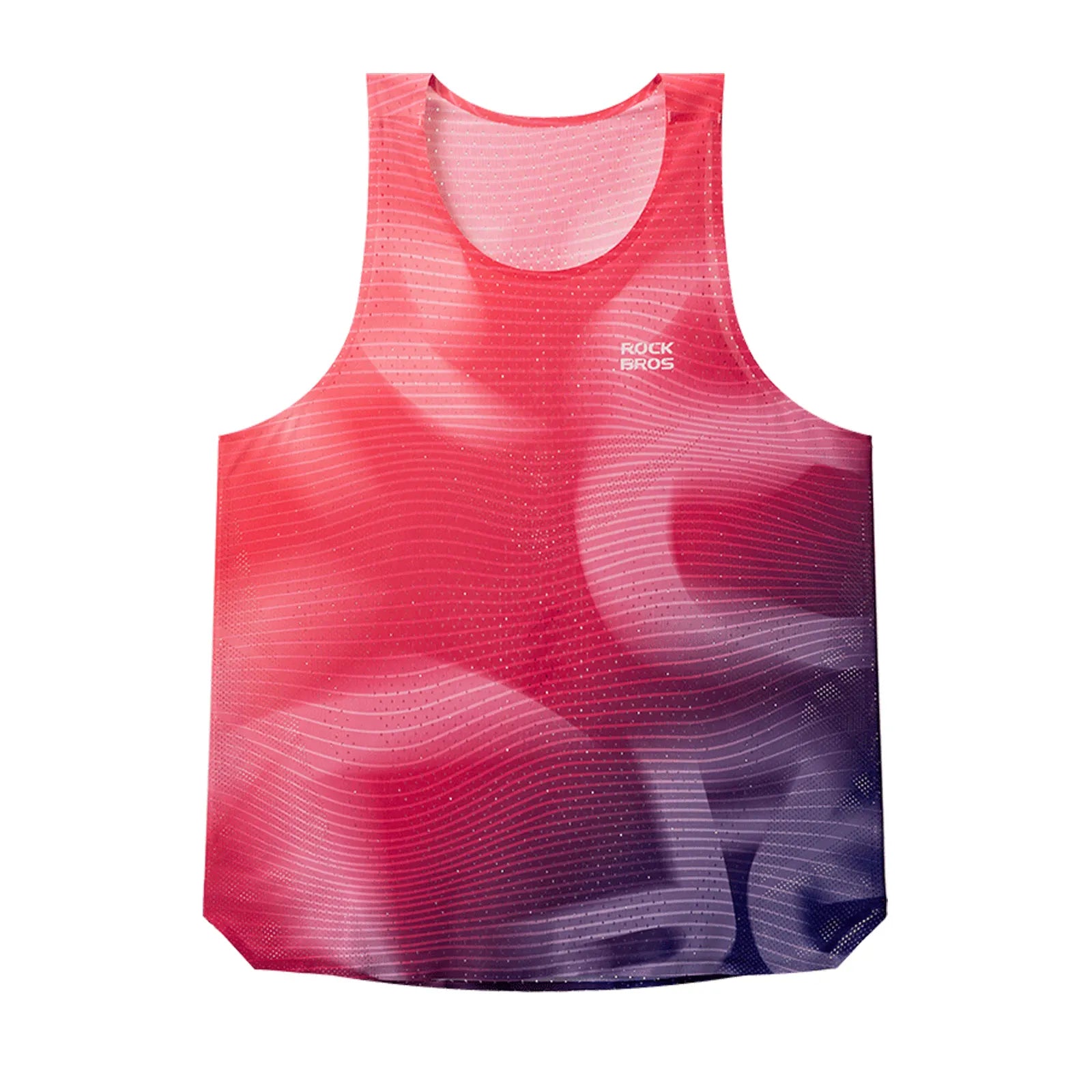 ROCKBROS men's lightweight running singlet in black, breathable quick-dry fabric for race training.
#color_purple