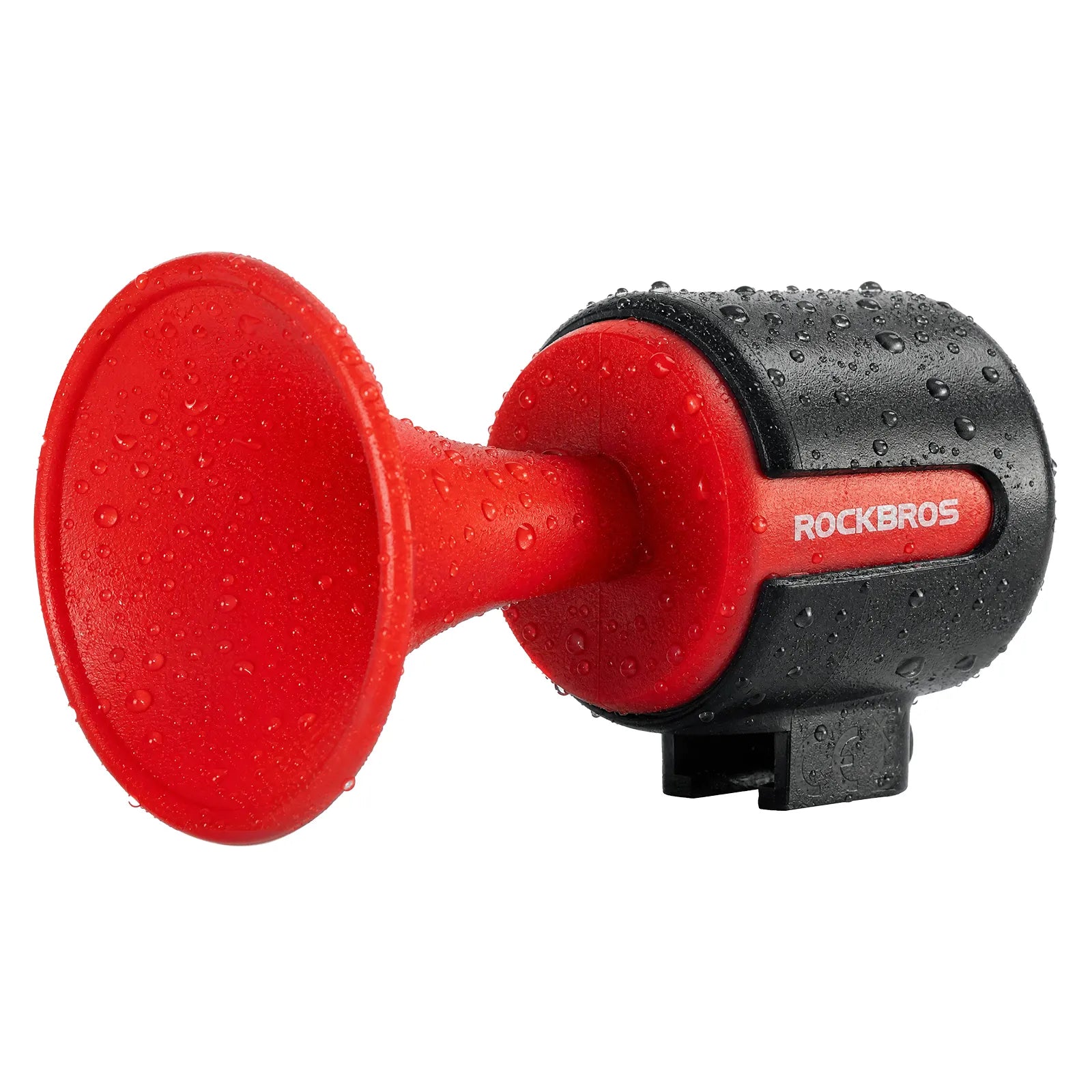 Compact and lightweight design of Rockbros electronic bicycle bell.
#color_red