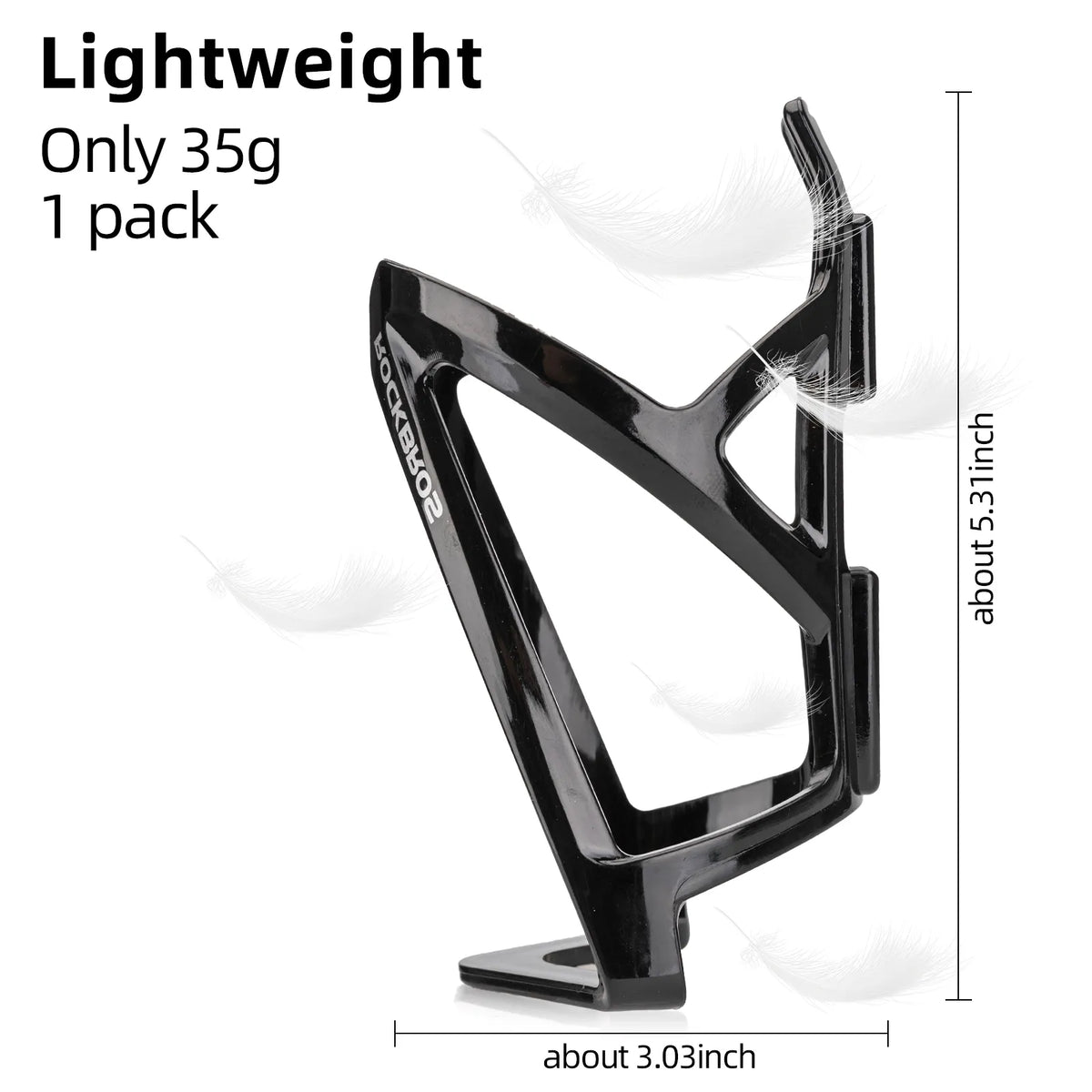 ROCKBROS MTB bike bottle cage with gradient PC design.
#colour_black