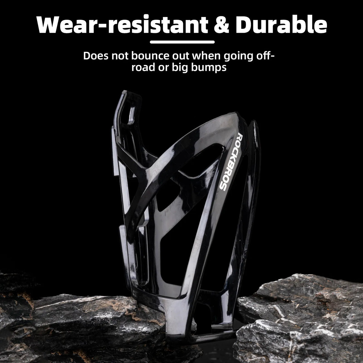 ROCKBROS MTB bike bottle cage with gradient PC design.
#colour_black