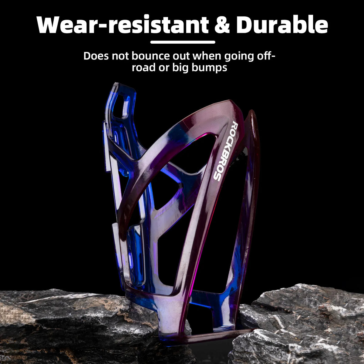ROCKBROS MTB bike bottle cage with gradient PC design.
#colour_purple