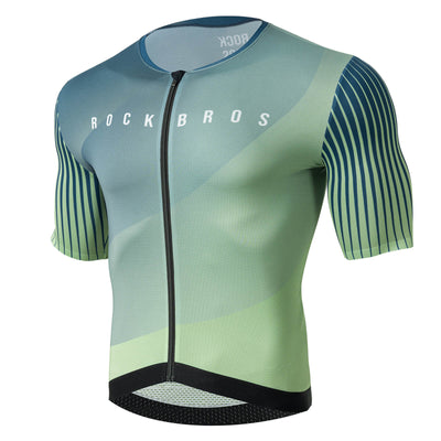 rockbros lightweight men’s cycling jersey for outdoor rides
#color_teal green