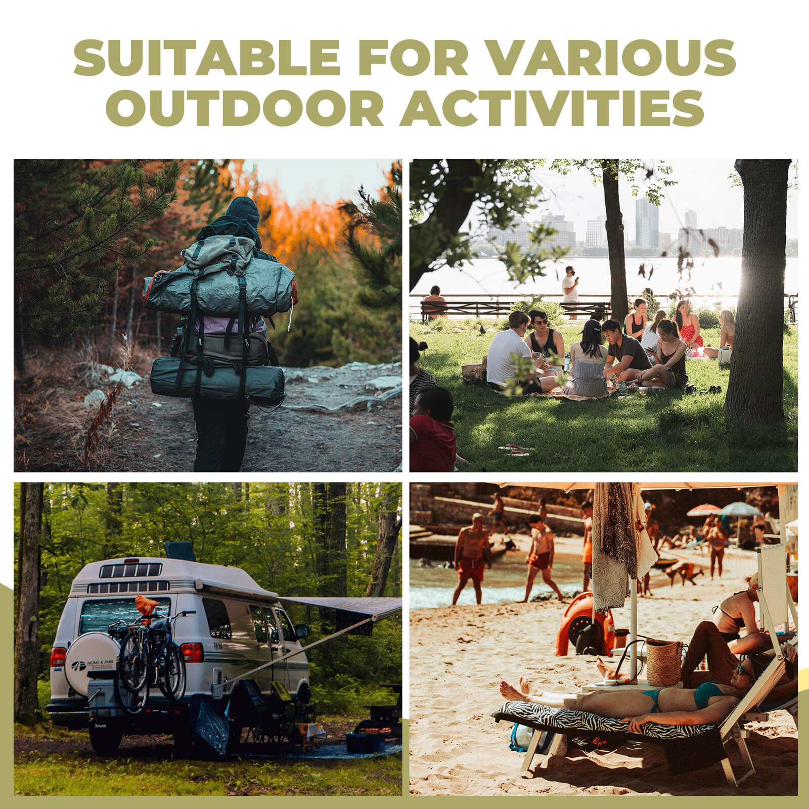 rockbros lightweight and easy carry camping chair.
#color_army green