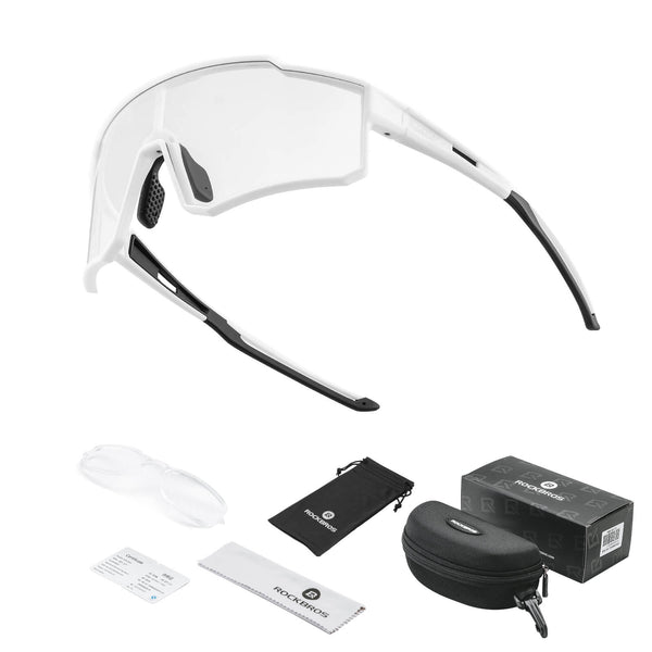 rockbros full frame photochromic cycling glasses for bike riding