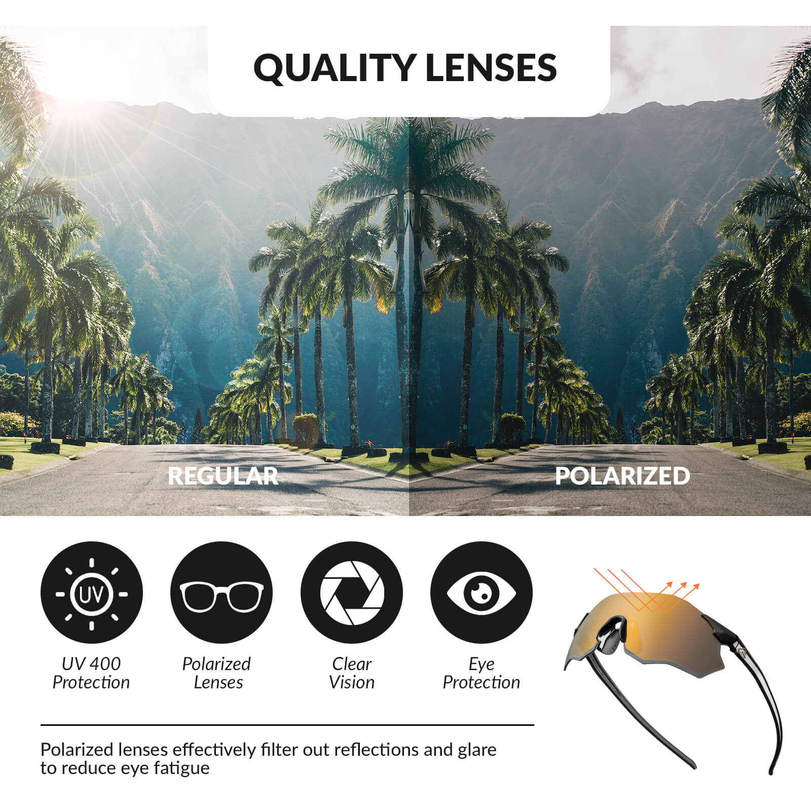 rockbros photochromic cycling glasses uv400 protection tr90 lightweight frame for outdoor riding
#color_Gold(PC lences, not Polarized and Photochromic)