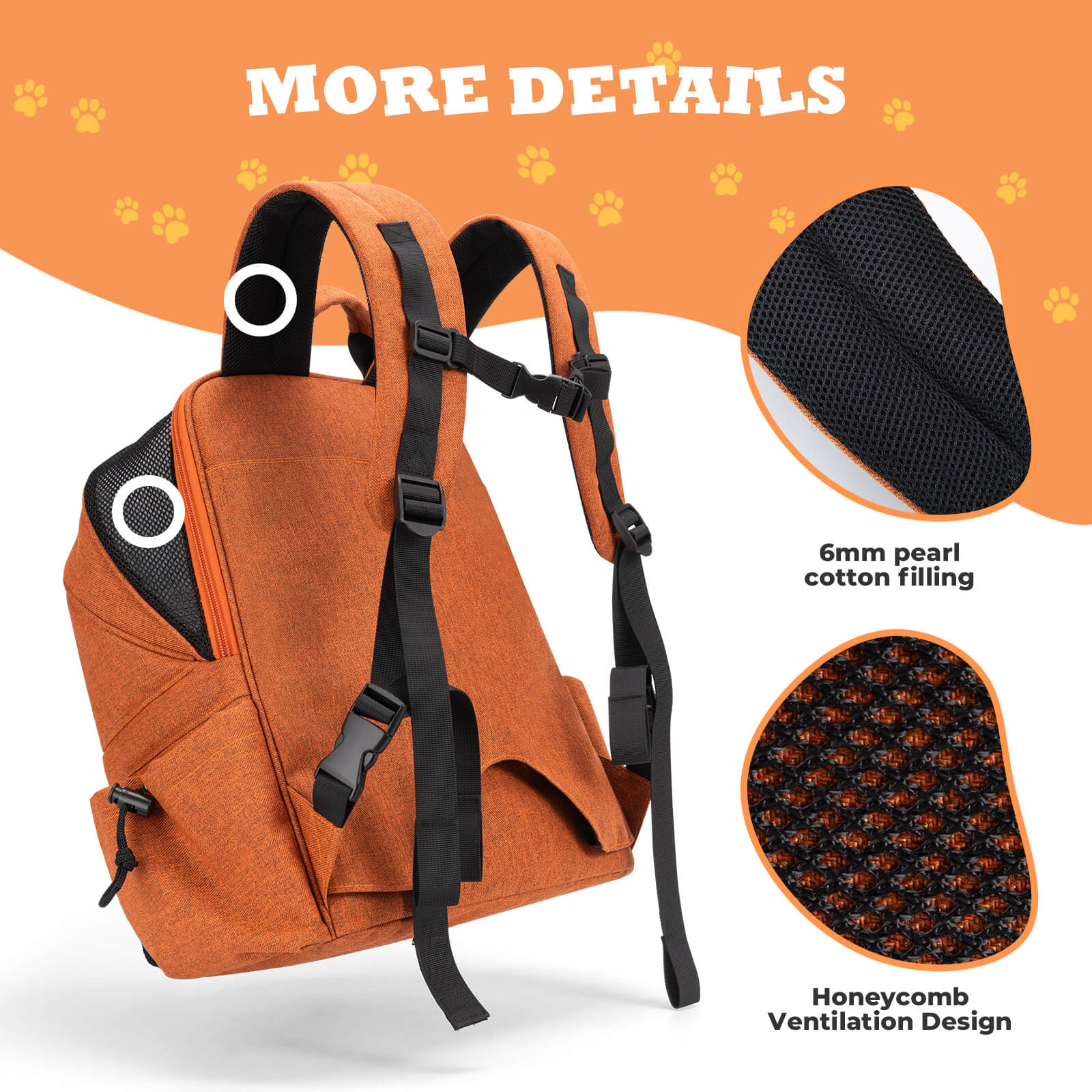 ROCKBROS portable pet friendly folding bike handlebar bag for commuting and outdoor rides
#color_orange