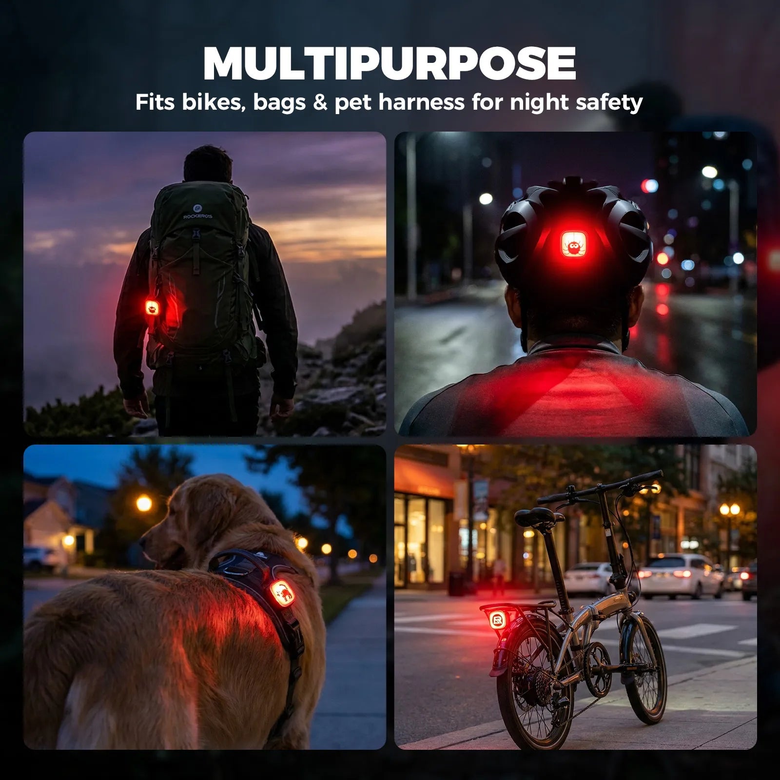 The rockbros Q2MAX taillights support multiple LED dynamic expression switching displays.
#options_Spider Badge