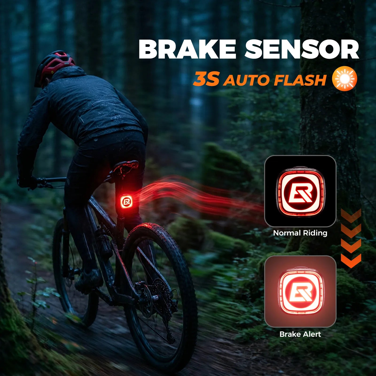 The rockbros Q2MAX taillights support multiple LED dynamic expression switching displays.
#options_Red-Spider