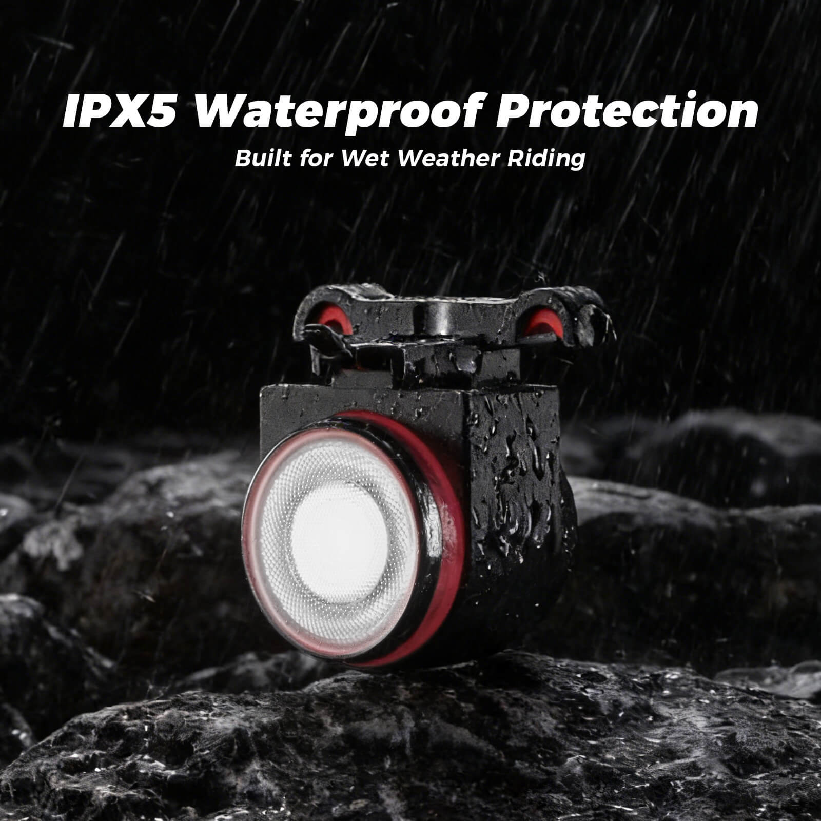 Rockbros wireless remote bike tail light with anti-theft alarm for night cycling safety